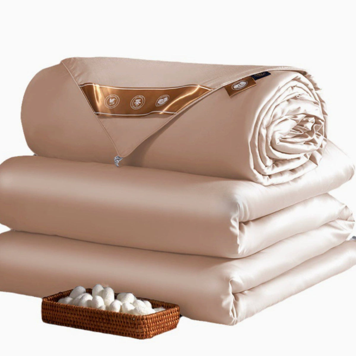 Mulberry silk quilt with 100% natural silk filling for all-season bedding