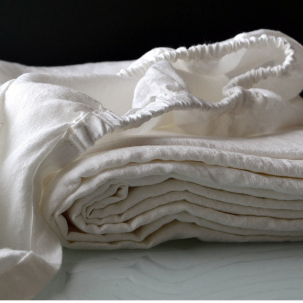 Linen Fitted Sheet – Deep Pocket 35cm | Soft Minimal Bedding