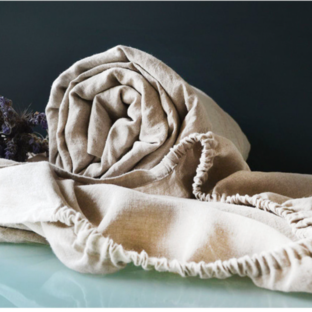 Linen Fitted Sheet – Deep Pocket 35cm | Soft Minimal Bedding