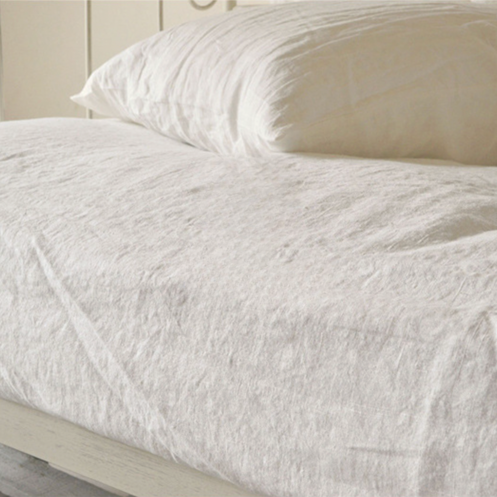 Linen Fitted Sheet – Deep Pocket 35cm | Soft Minimal Bedding