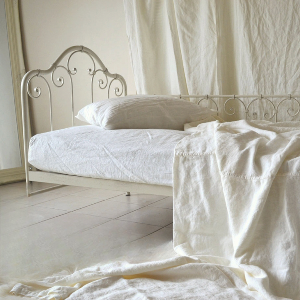 Linen Fitted Sheet – Deep Pocket 35cm | Soft Minimal Bedding