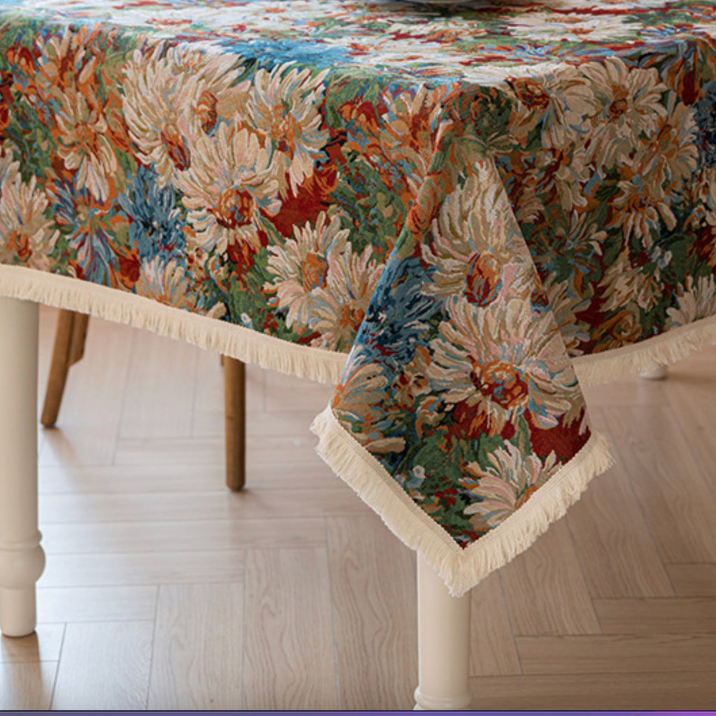 Linen Cotton Tablecloth | Cottage & European Style Table Cover