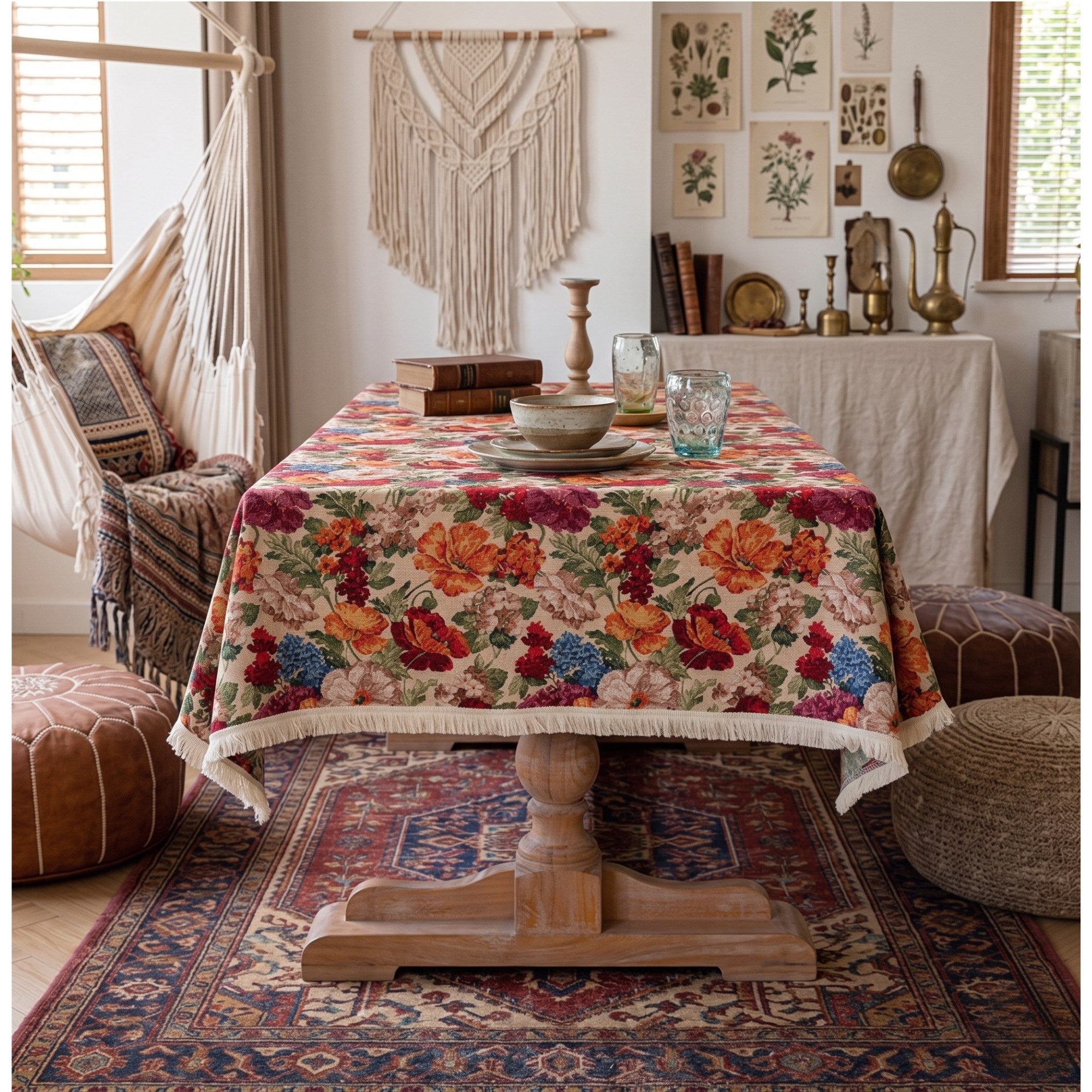 Linen Cotton Tablecloth | Cottage & European Style Table Cover