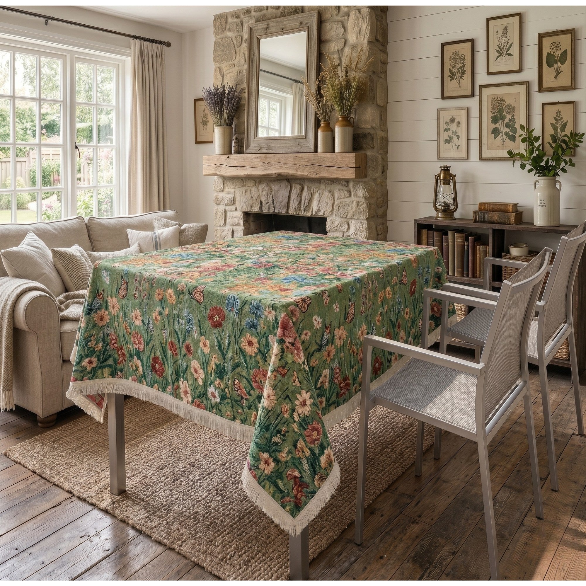 Linen Cotton Tablecloth | Cottage & European Style Table Cover