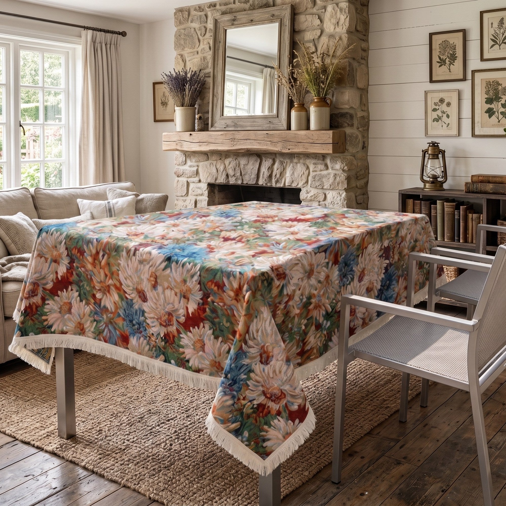 Linen Cotton Tablecloth | Cottage & European Style Table Cover