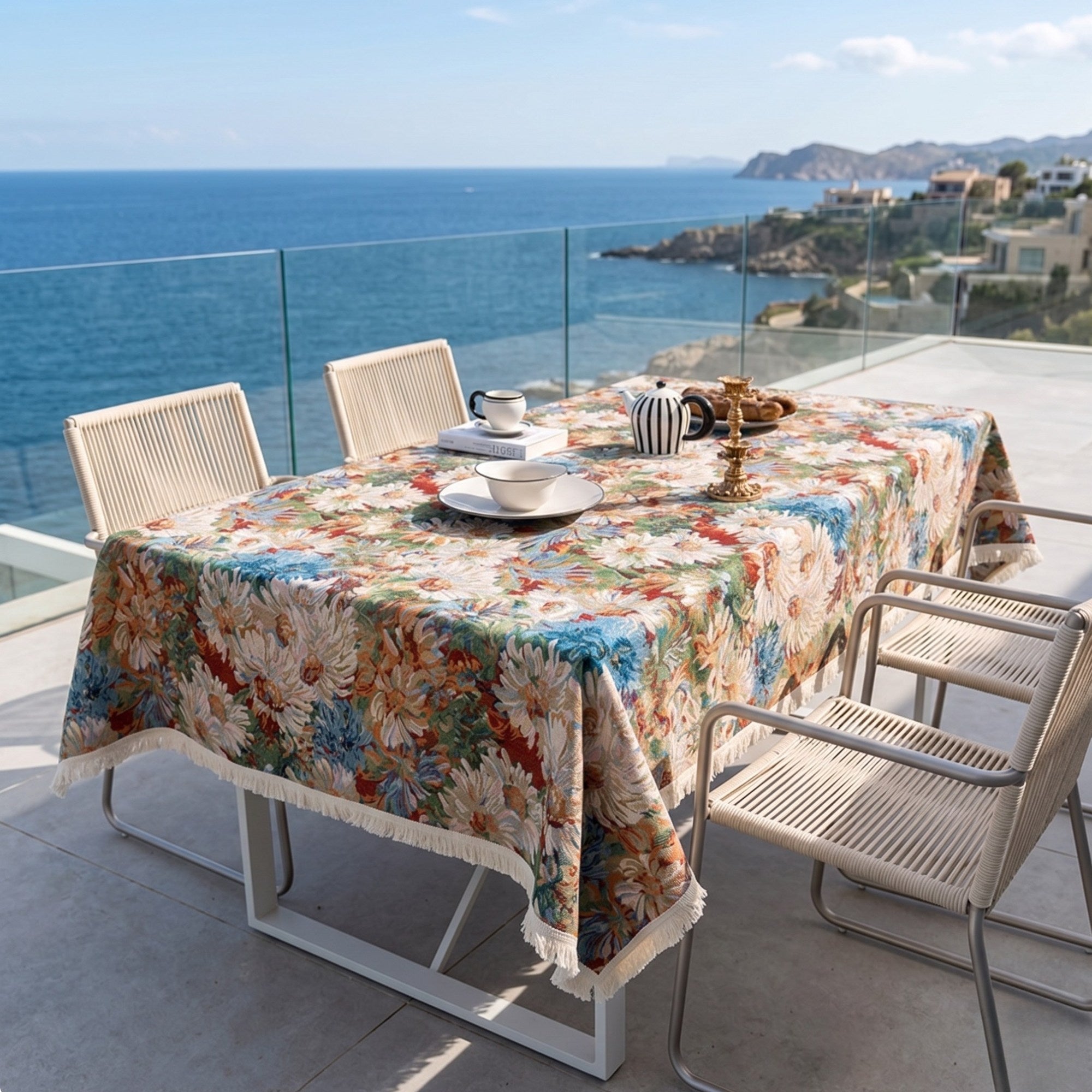 Linen Cotton Tablecloth | Cottage & European Style Table Cover