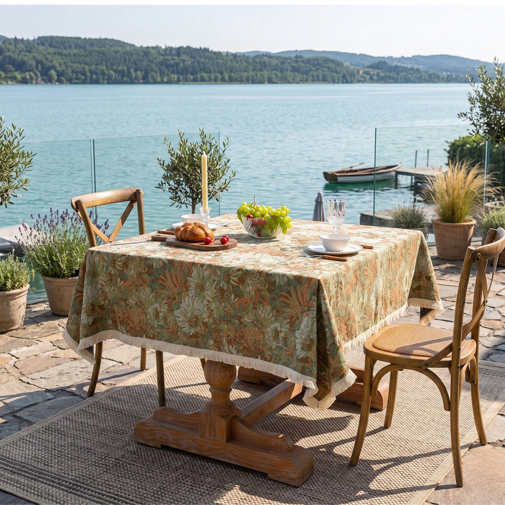 Linen Cotton Tablecloth | Cottage & European Style Table Cover