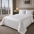 White Embroidered Tencel Duvet Cover Set