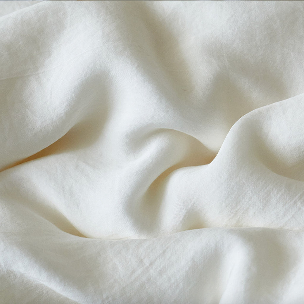 White TENCEL Bedding, Lyocell Duvet Cover, Luxury Hotel Style, Cooling Queen King