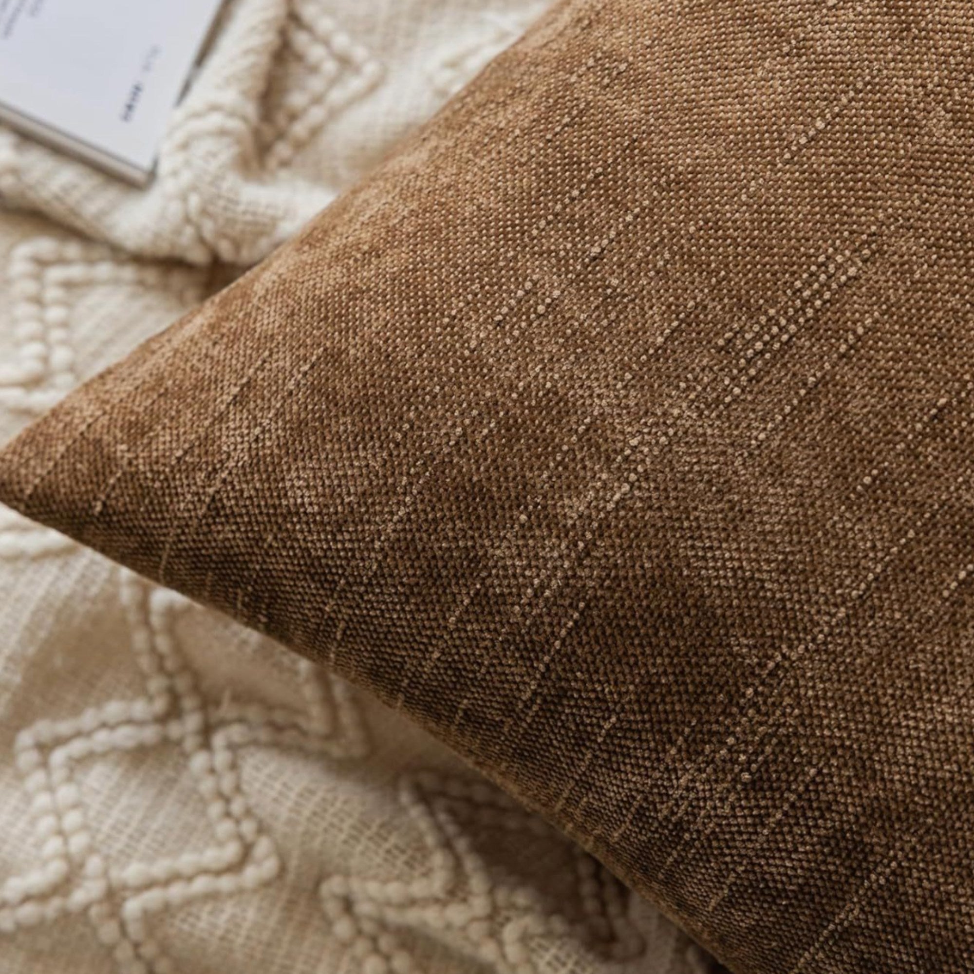 Chenille Pillow Cover 35x90, Scandinavian Lumbar Pillow, Super Soft Nordic Cushion Cover, Long Bed Sofa Decorative Pillow