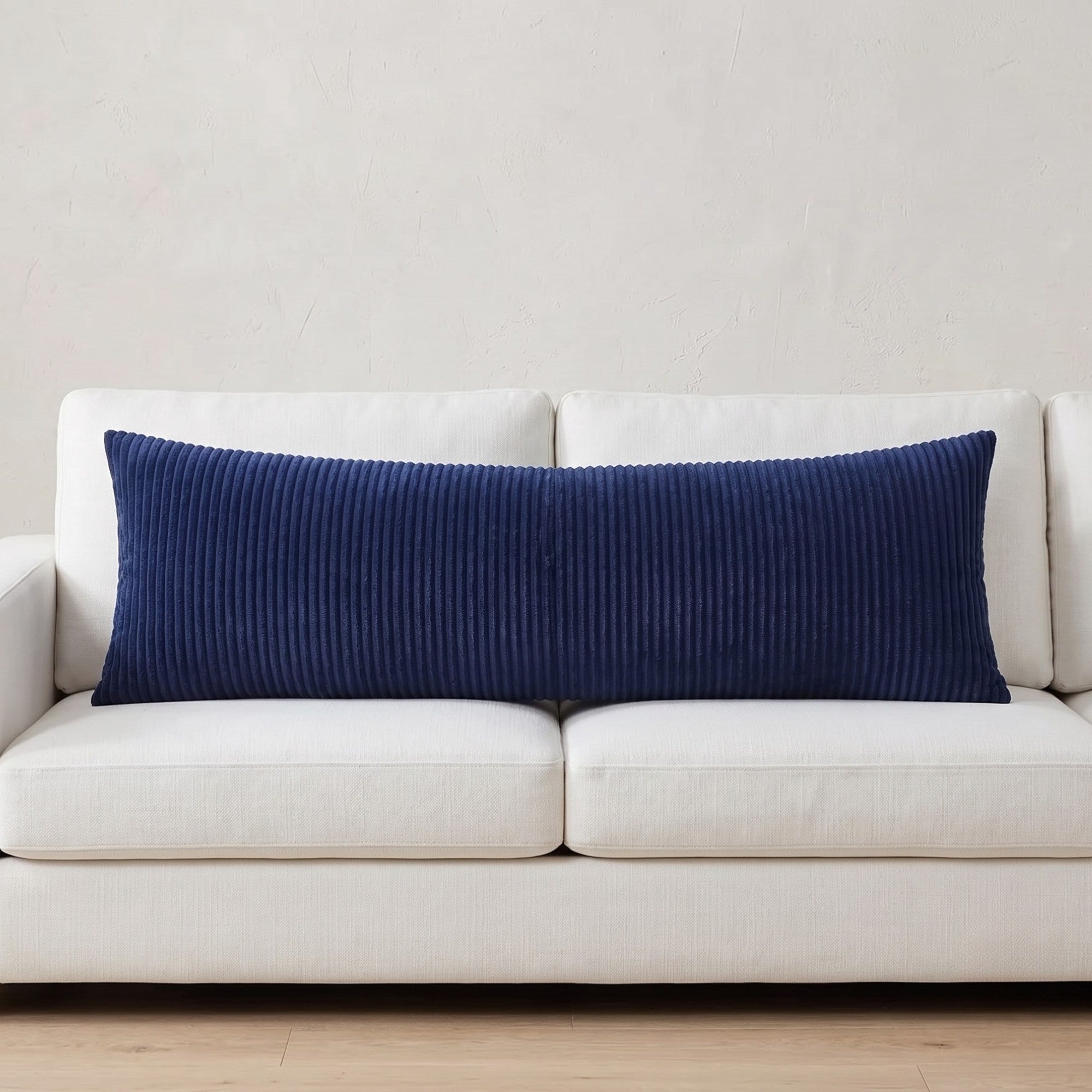 Set of 2 Corduroy Bolster Covers, Scandinavian Lumbar Cushions, Nordic Bed & Sofa Decor
