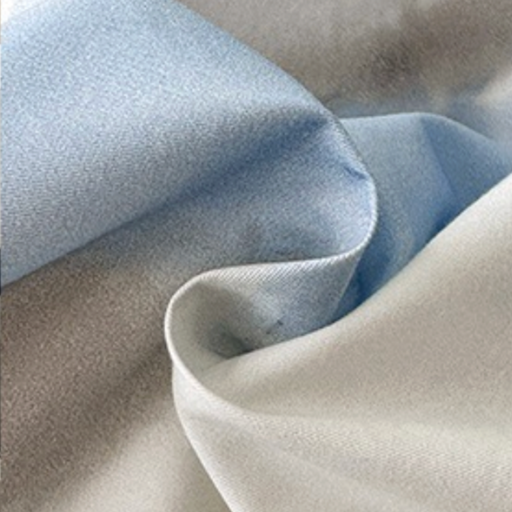 Blue Grey Cotton Bedding Set with Fitted or Flat Sheet – Luxury Modern Minimalist Duvet Cover Set