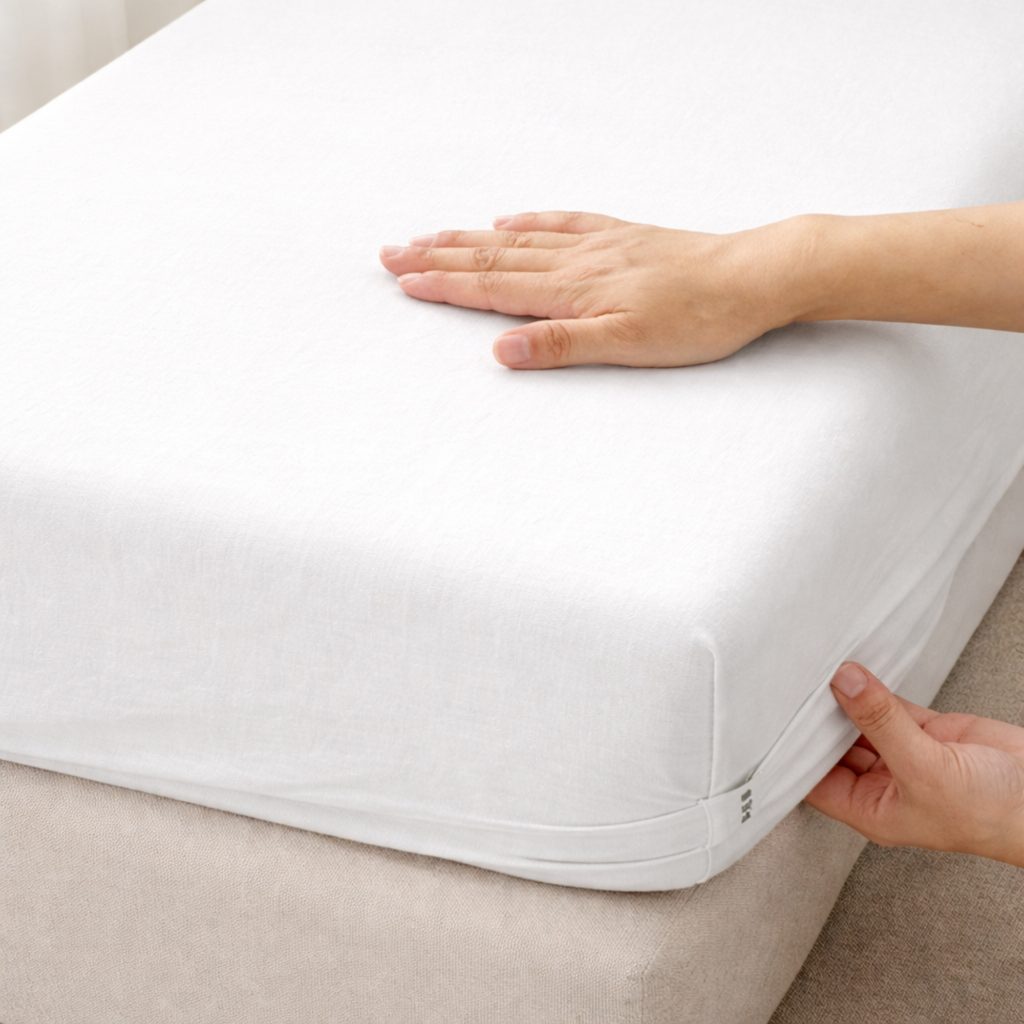 Premium Cotton Fitted Sheet – Soft Washed Cotton, Deep Pocket, Elastic Edges (180x200 / 200x220)