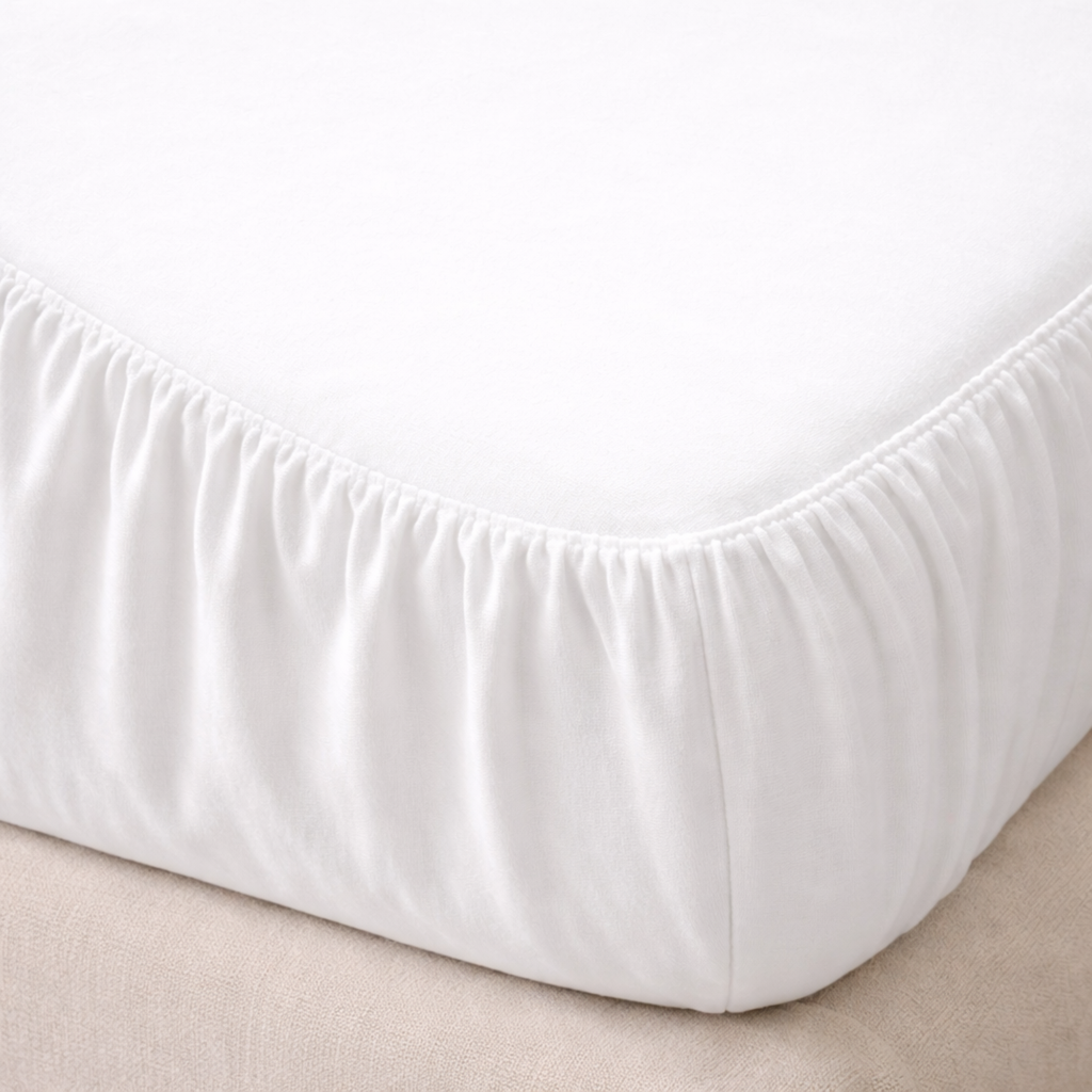 Premium Cotton Fitted Sheet – Soft Washed Cotton, Deep Pocket, Elastic Edges (180x200 / 200x220)