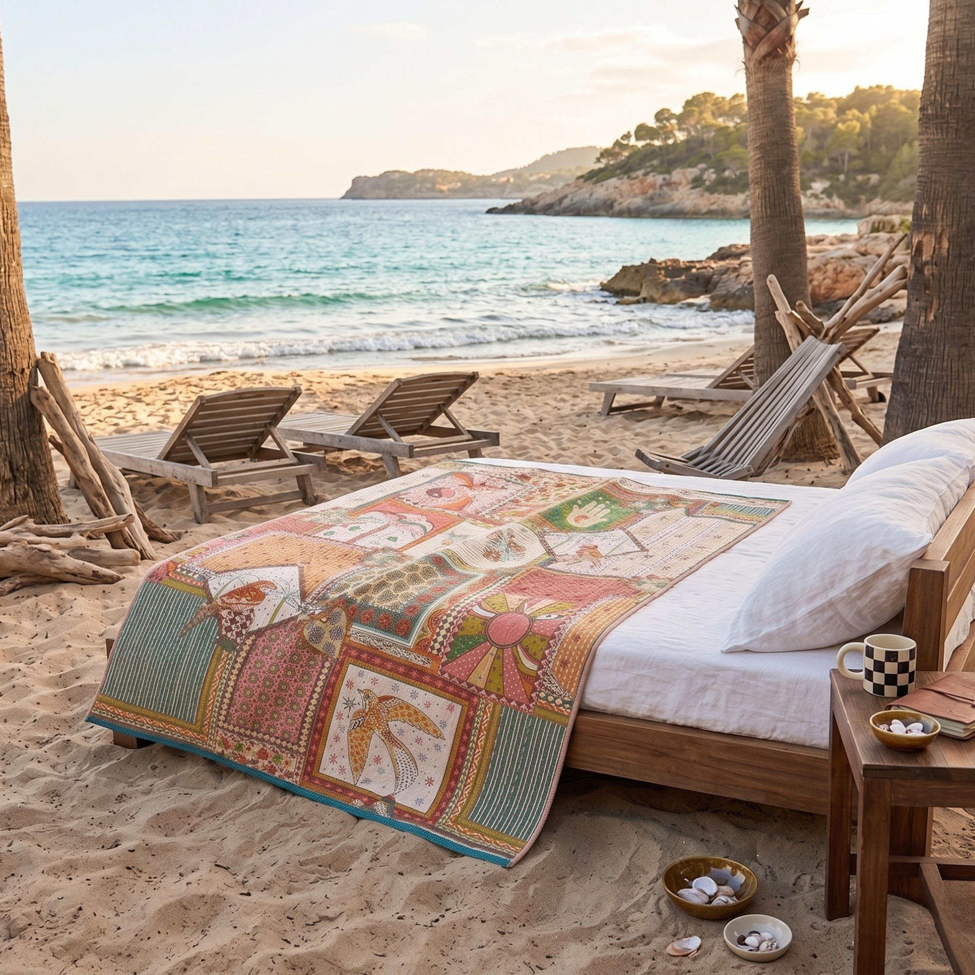 Boho Cotton Bath Towel Throw – 90x180 cm Quick Dry Beach & Sofa Blanket