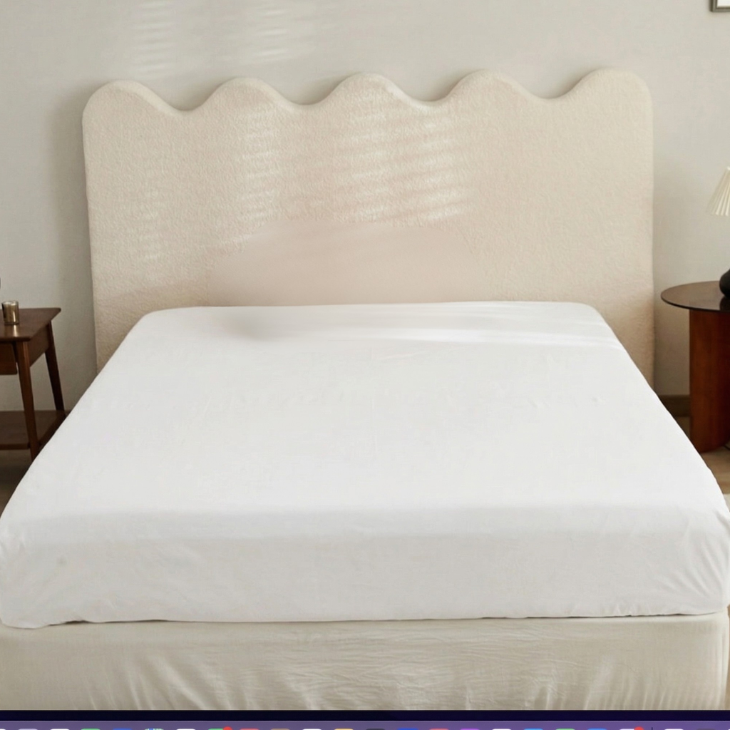Premium Cotton Fitted Sheet – Soft Washed Cotton, Deep Pocket, Elastic Edges (180x200 / 200x220)