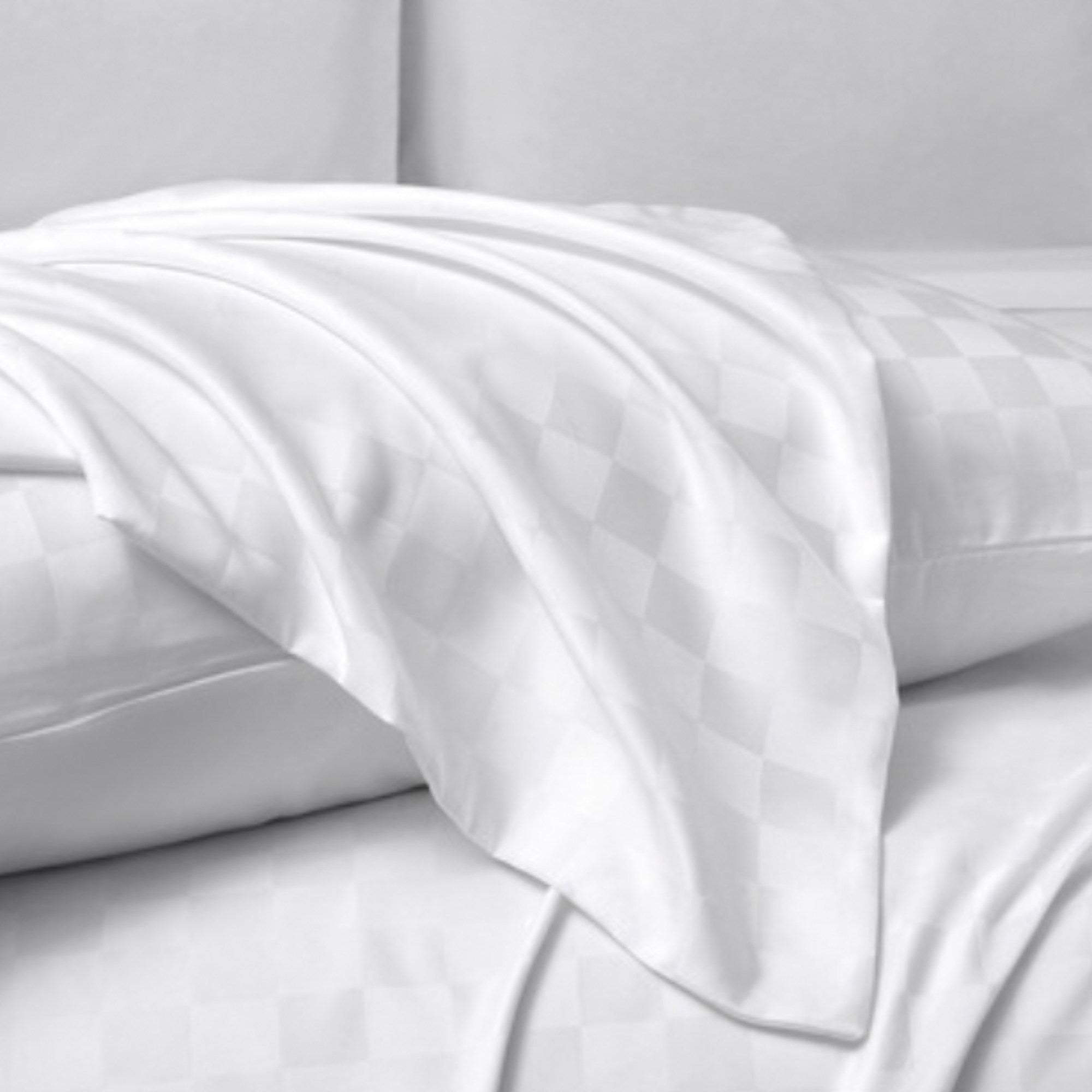 White Jacquard Bedspread Set | Luxury Woven Coverlet with 2 Pillowcases
