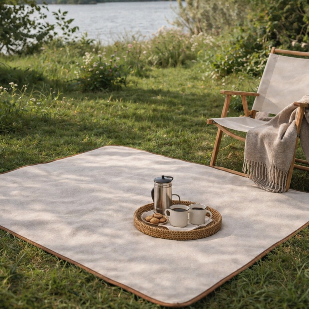 Soft Cotton Picnic Blanket – Waterproof Minimalist Outdoor Mat