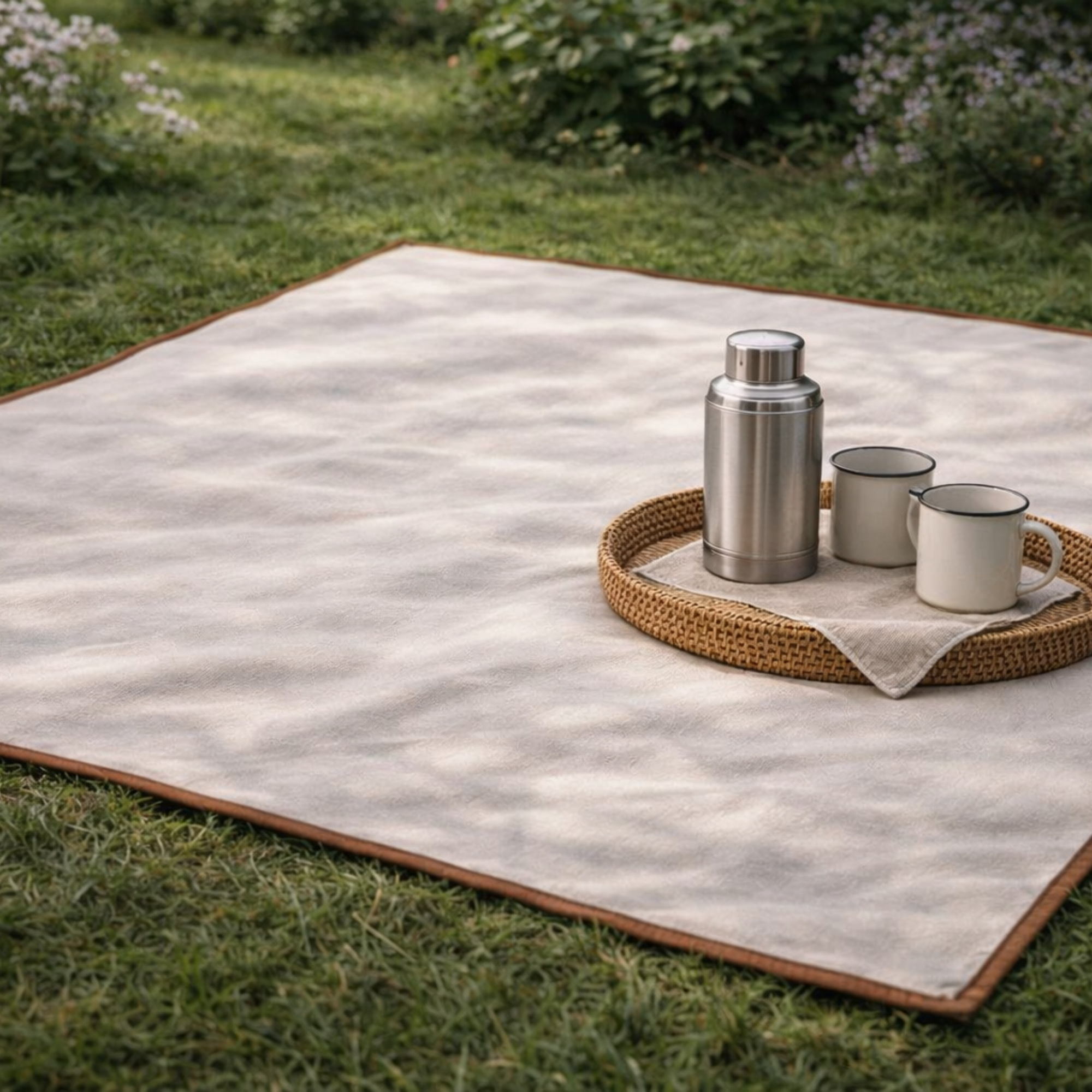 Soft Cotton Picnic Blanket – Waterproof Minimalist Outdoor Mat