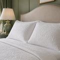 White Textured Bedspread | Coverlet Only or with Pillow Shams