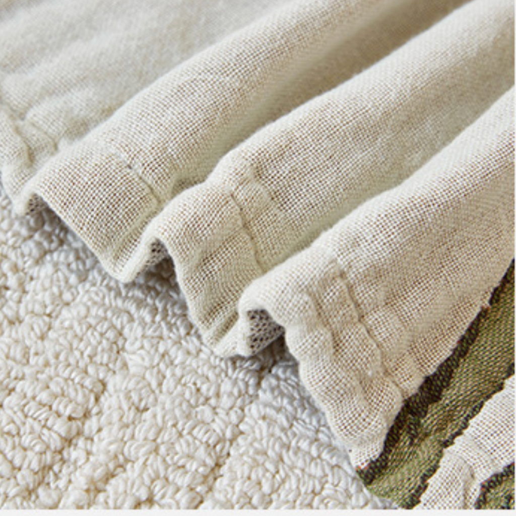 Botanical Cotton Gauze Towel Blanket – Soft Absorbent Floral Throw for Beach, Spa & Summer Home