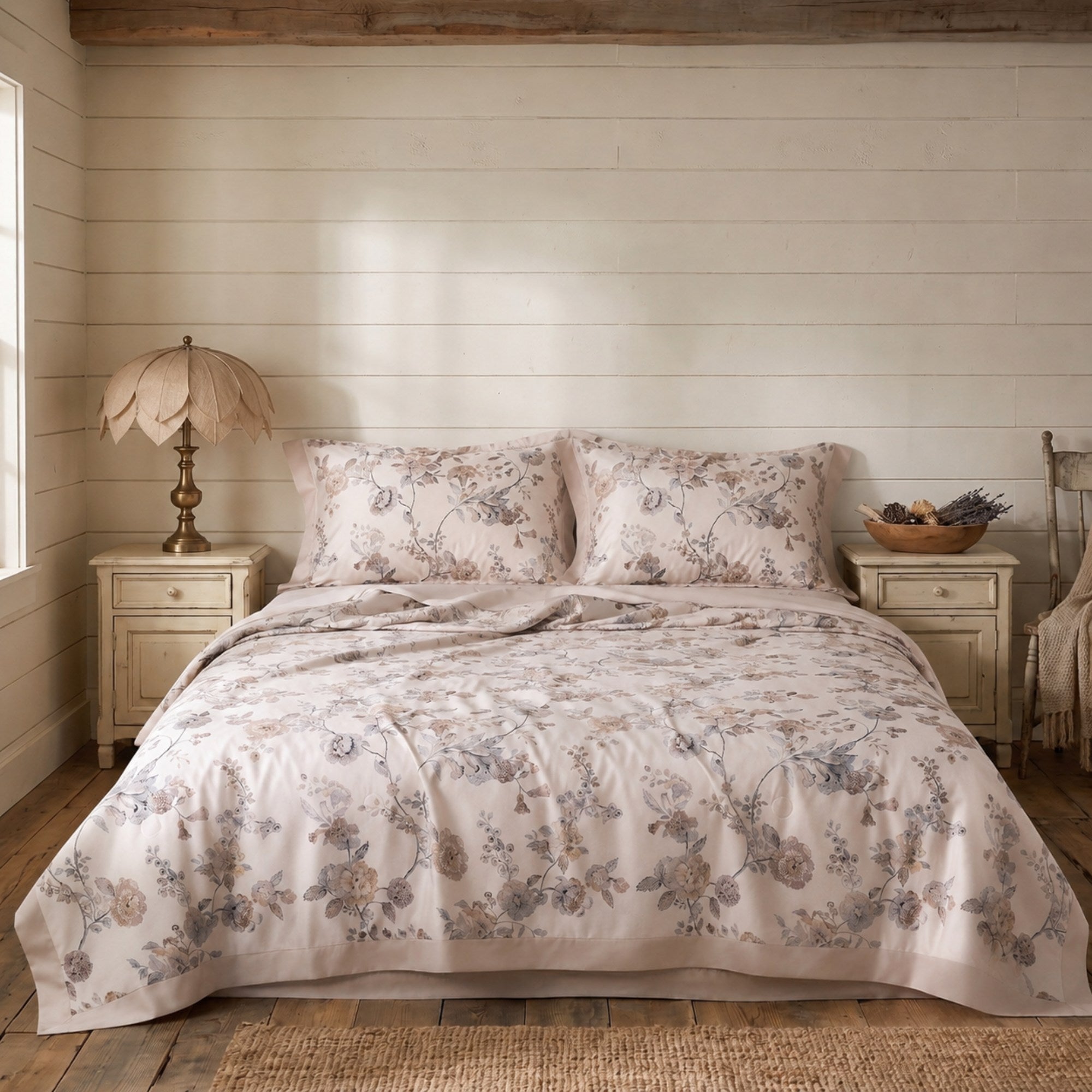 Tencel Linen Quilt Set, European Flax Coverlet, Pearl Bedding, Lightweight Summer Quilt, Queen King