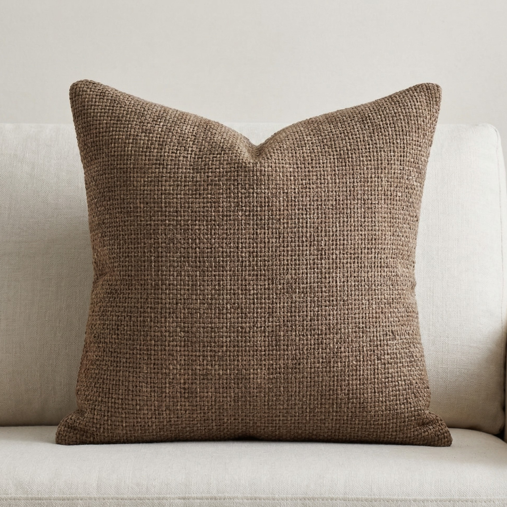 Neutral Chenille Pillow Cover | Textured Cushion Cover for Sofa Bed | Modern Woven Throw Pillow Decor