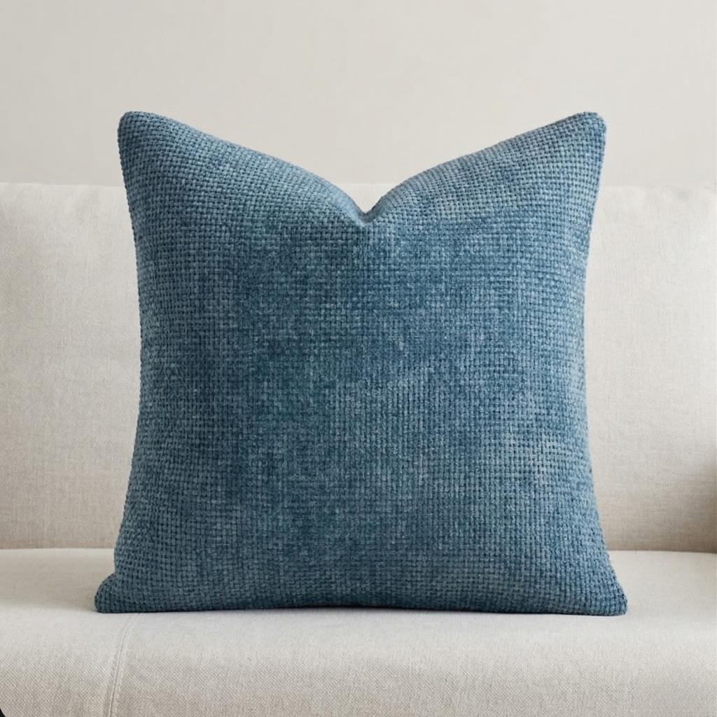 Neutral Chenille Pillow Cover | Textured Cushion Cover for Sofa Bed | Modern Woven Throw Pillow Decor