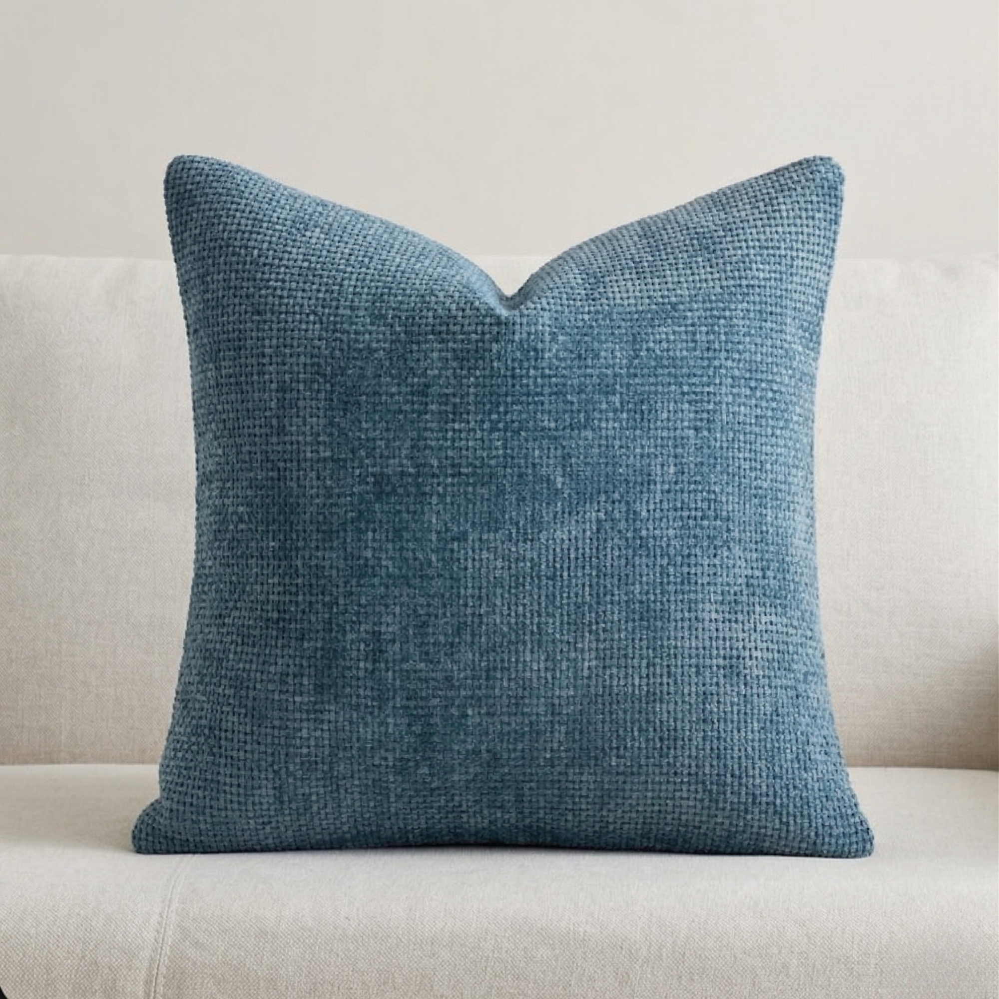 Neutral Chenille Pillow Cover | Textured Cushion Cover for Sofa Bed | Modern Woven Throw Pillow Decor