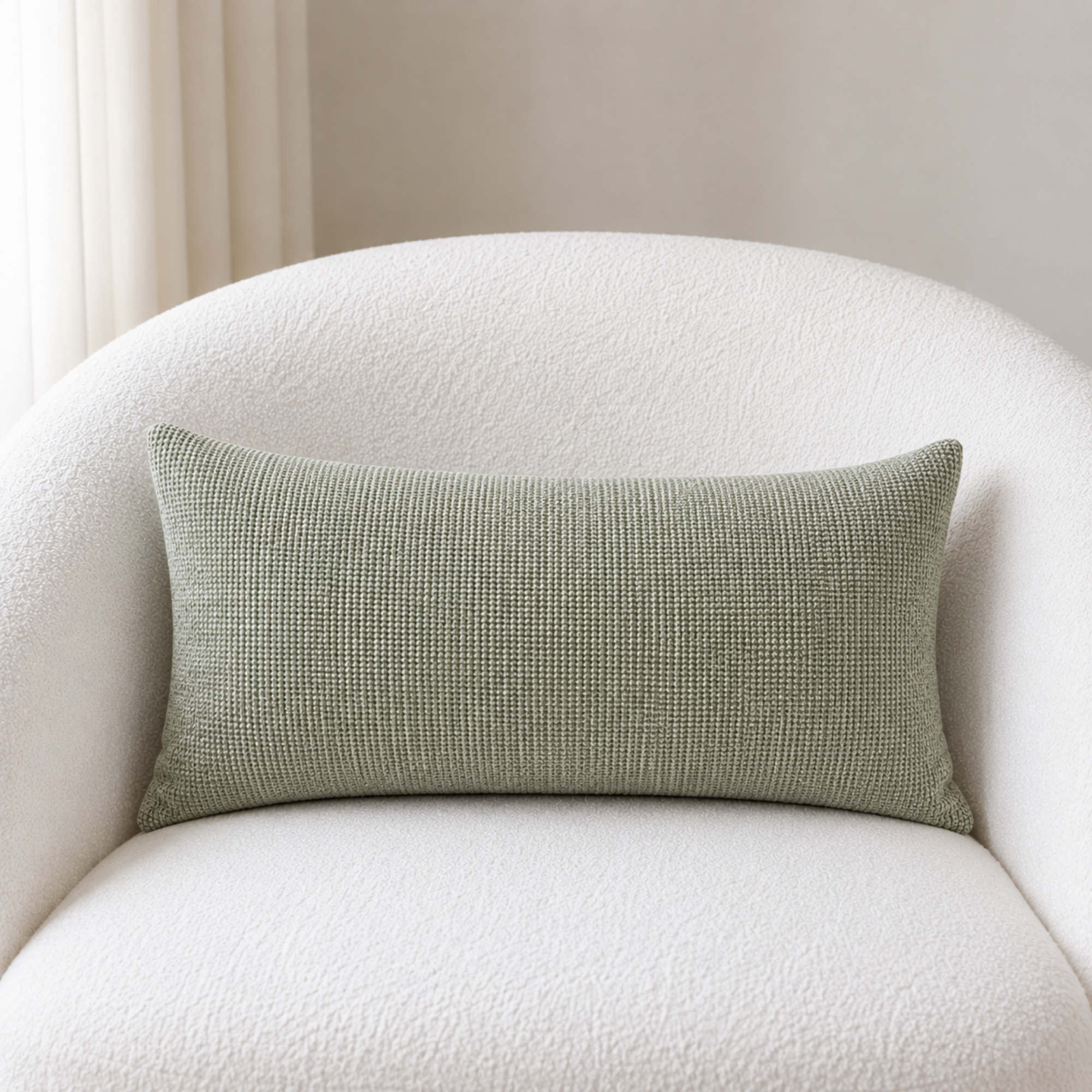 Neutral Chenille Pillow Cover | Textured Cushion Cover for Sofa Bed | Modern Woven Throw Pillow Decor