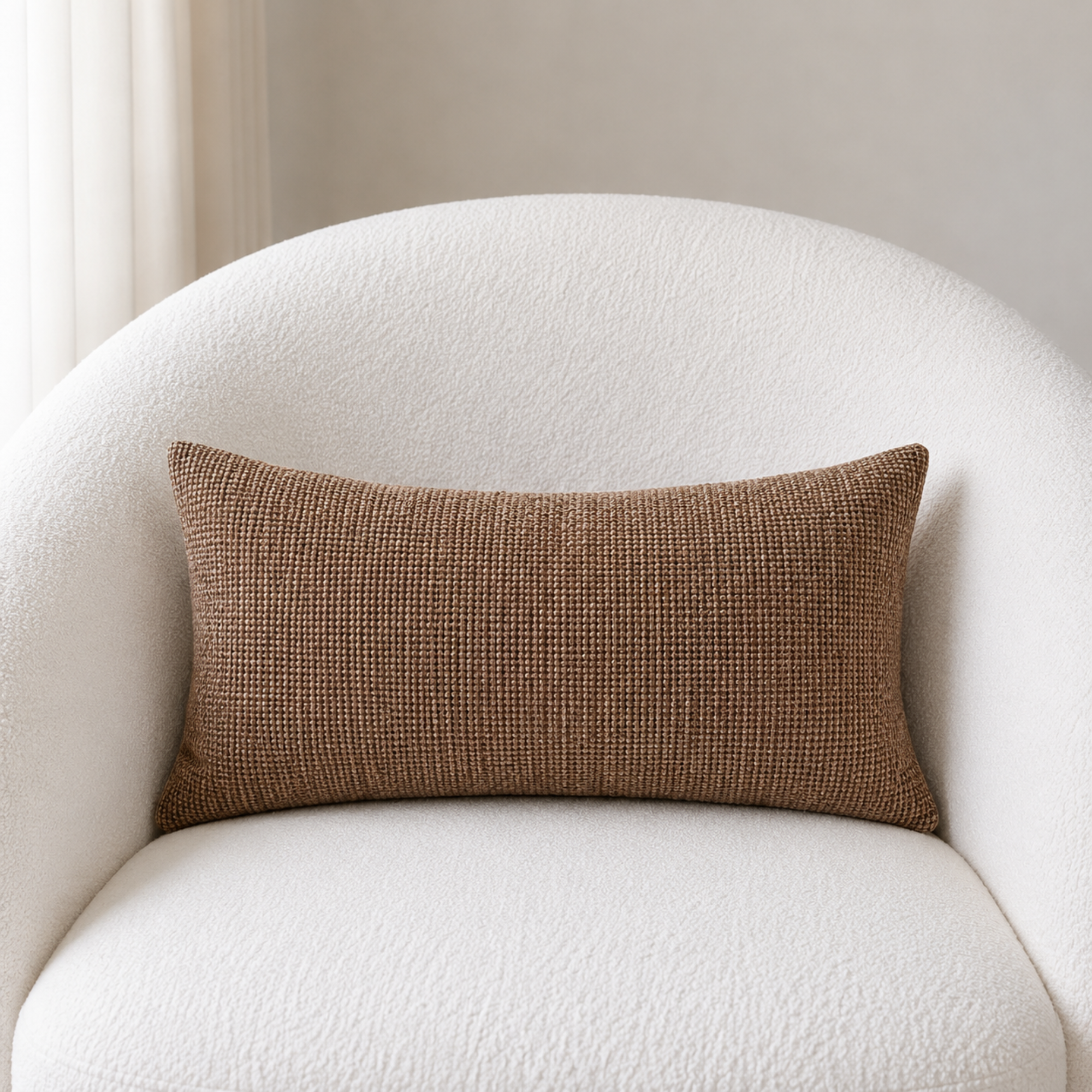 Neutral Chenille Pillow Cover | Textured Cushion Cover for Sofa Bed | Modern Woven Throw Pillow Decor