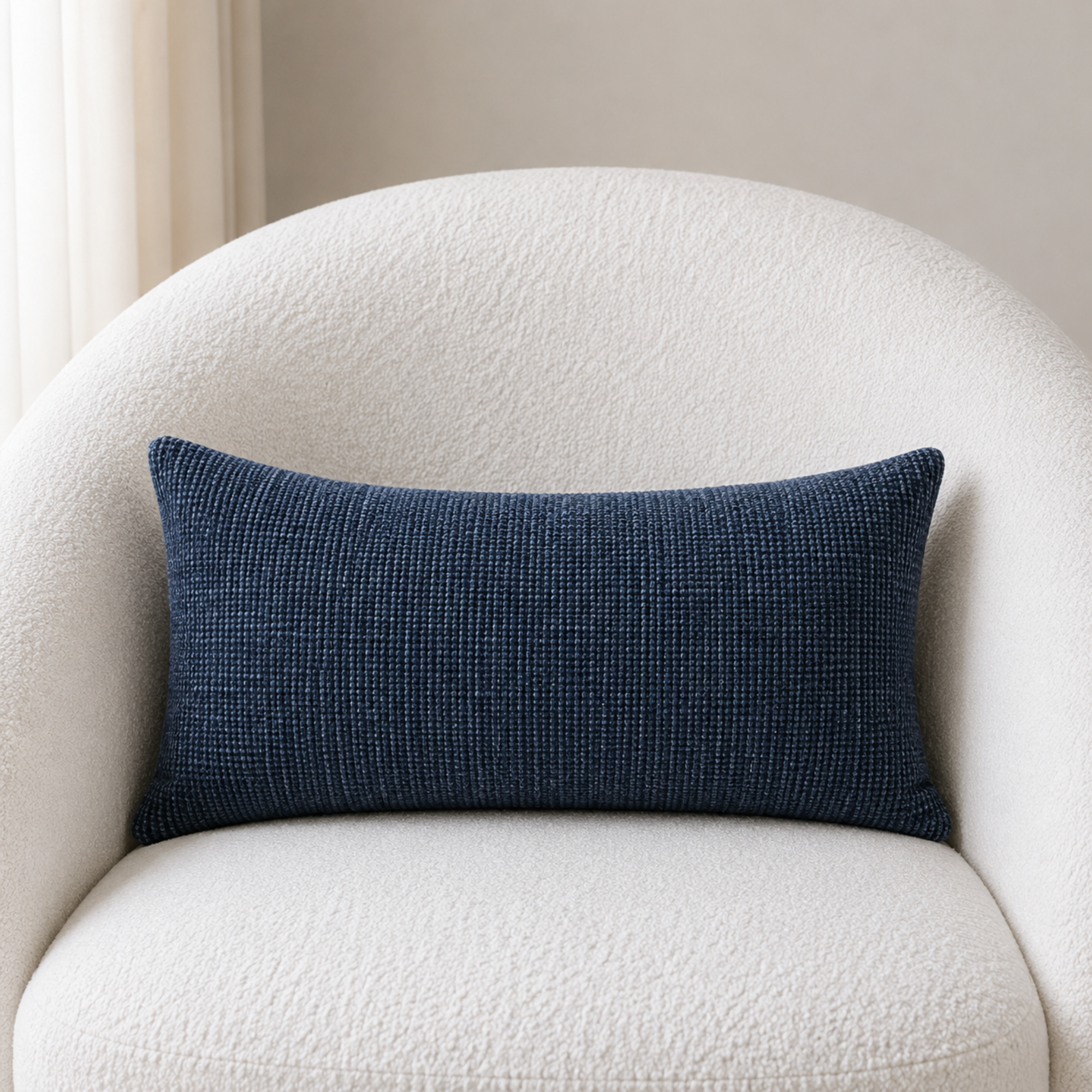 Neutral Chenille Pillow Cover | Textured Cushion Cover for Sofa Bed | Modern Woven Throw Pillow Decor