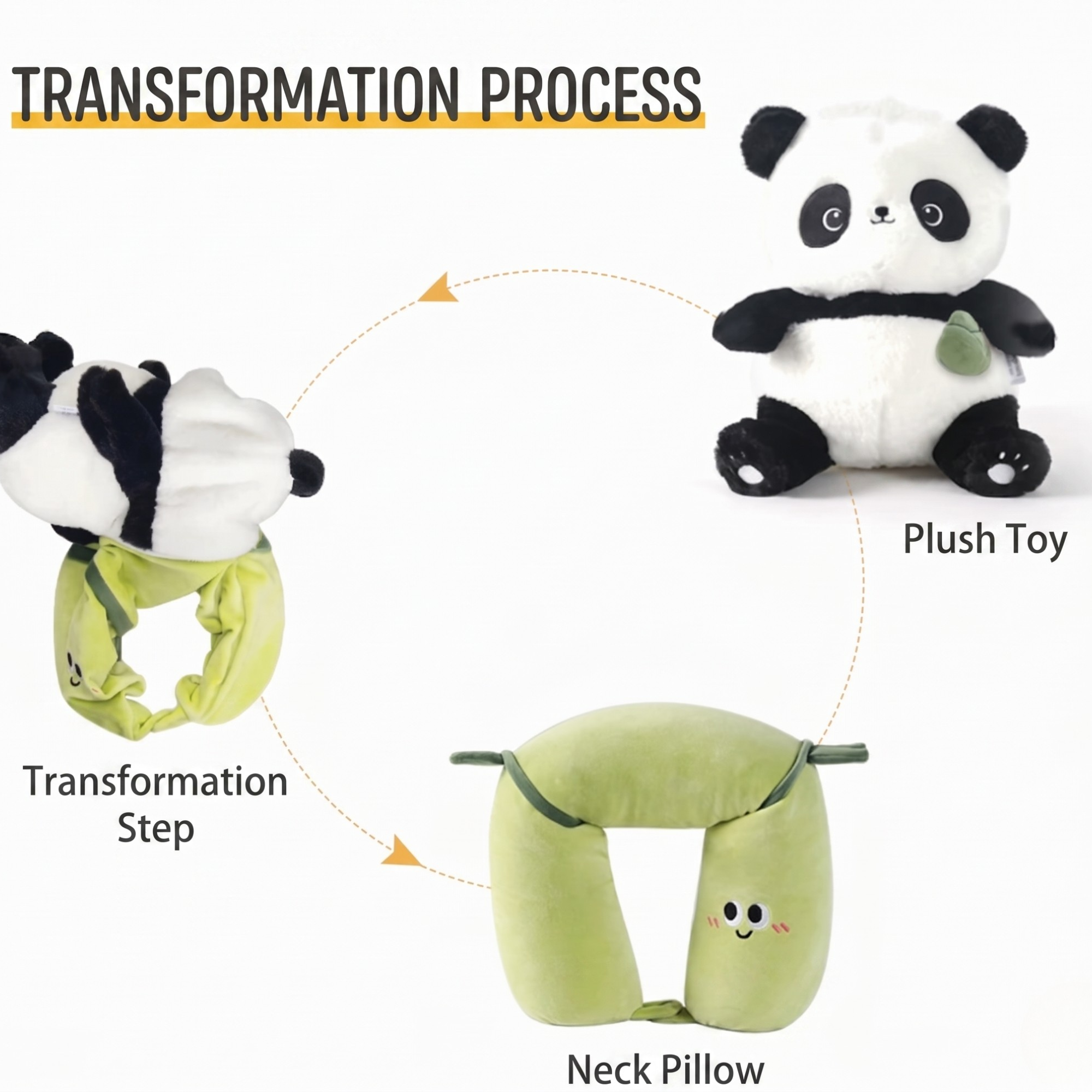 Cute Panda Plush Pillow with Gift Bag – Soft Cozy Panda Cushion