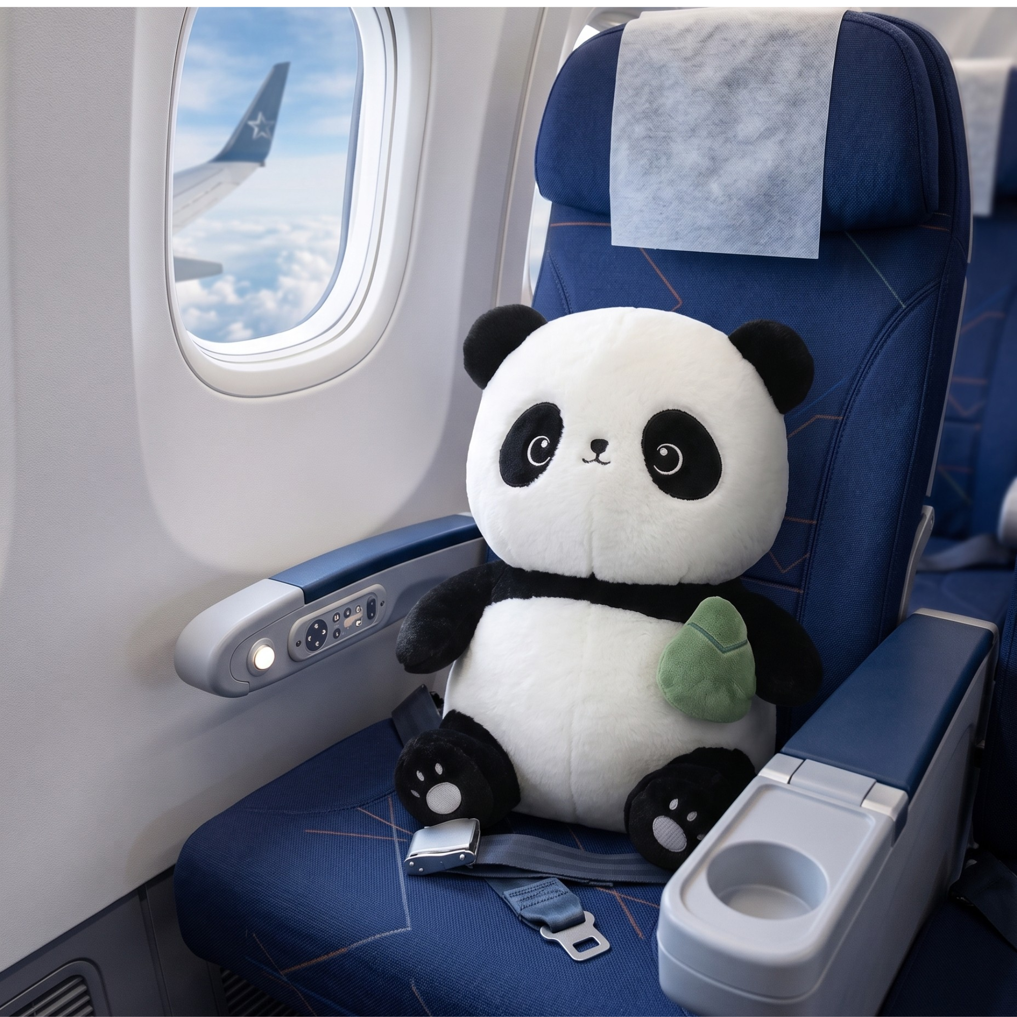 Cute Panda Plush Pillow with Gift Bag – Soft Cozy Panda Cushion