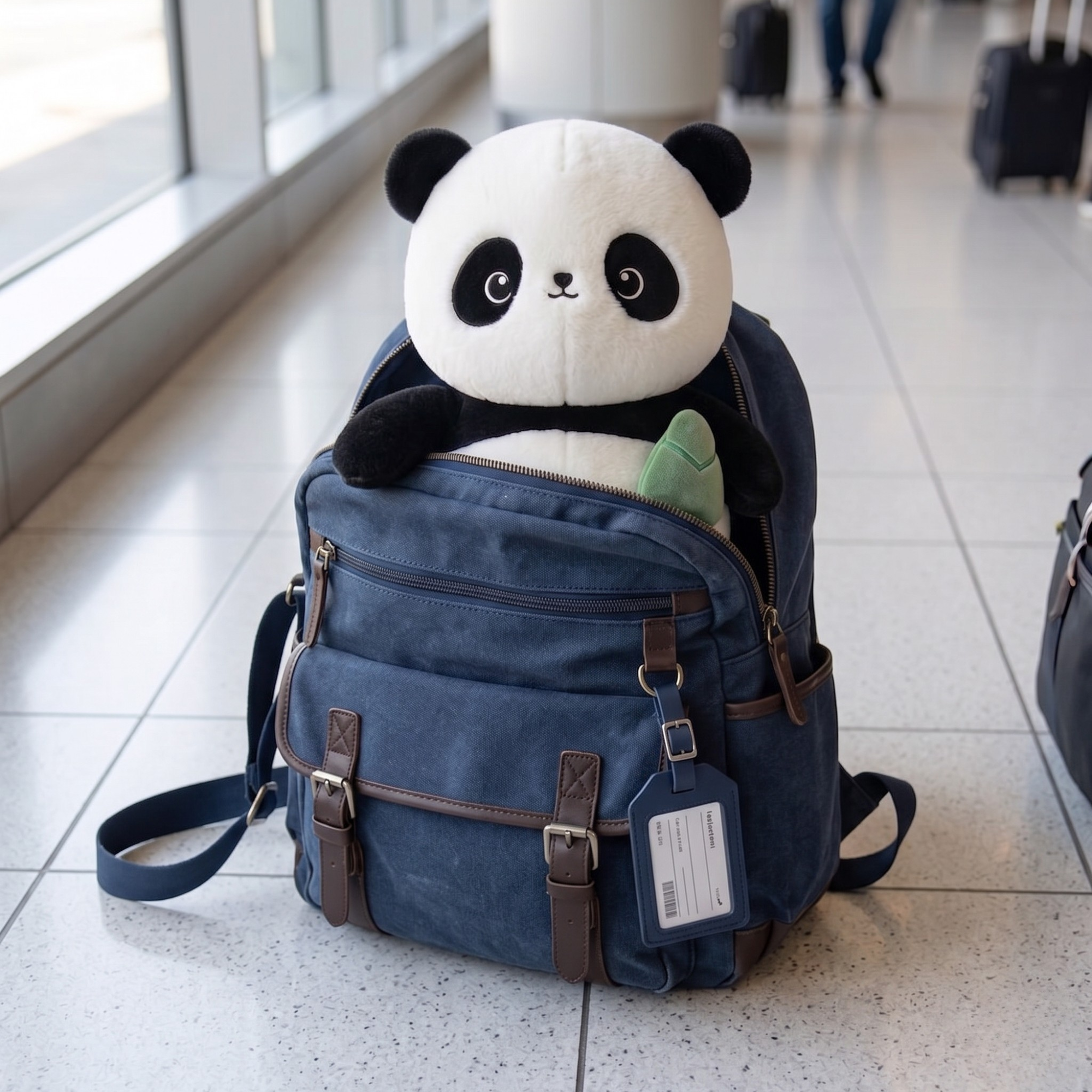 Cute Panda Plush Pillow with Gift Bag – Soft Cozy Panda Cushion