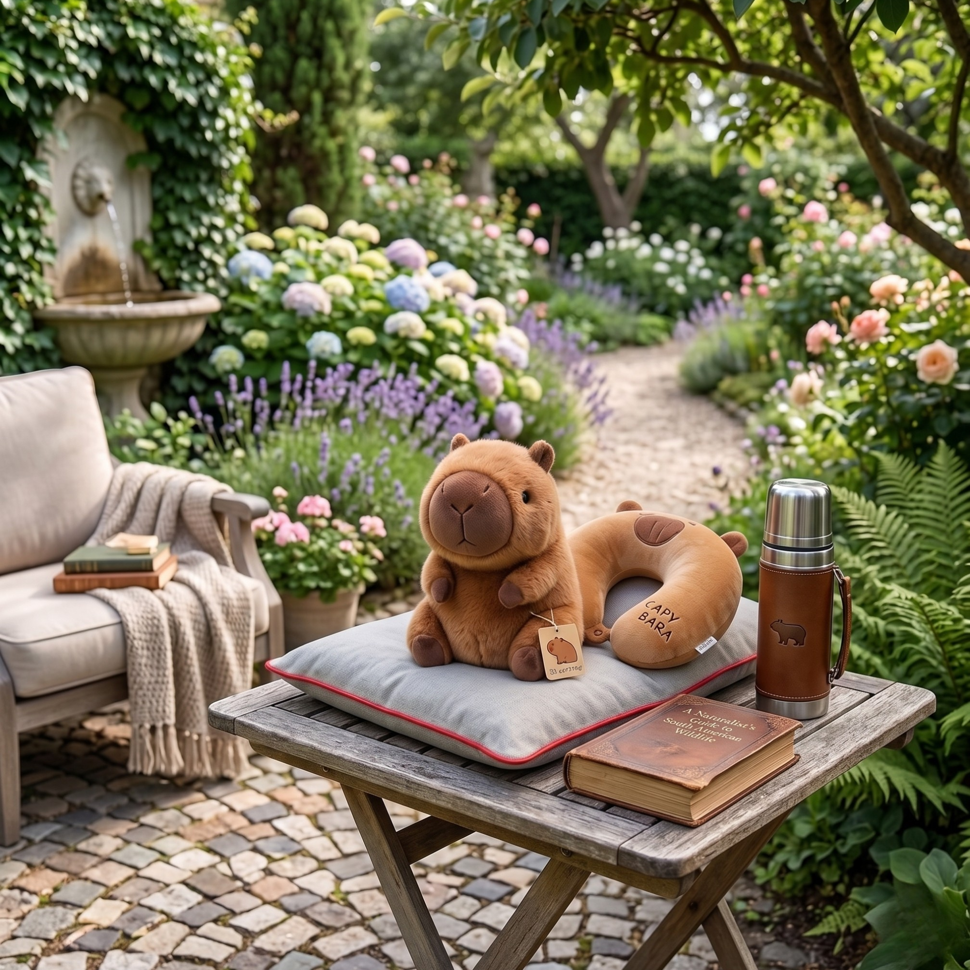 Capybara 2-in-1 Transforming Plush Pillow – Cute Travel Neck Cushion