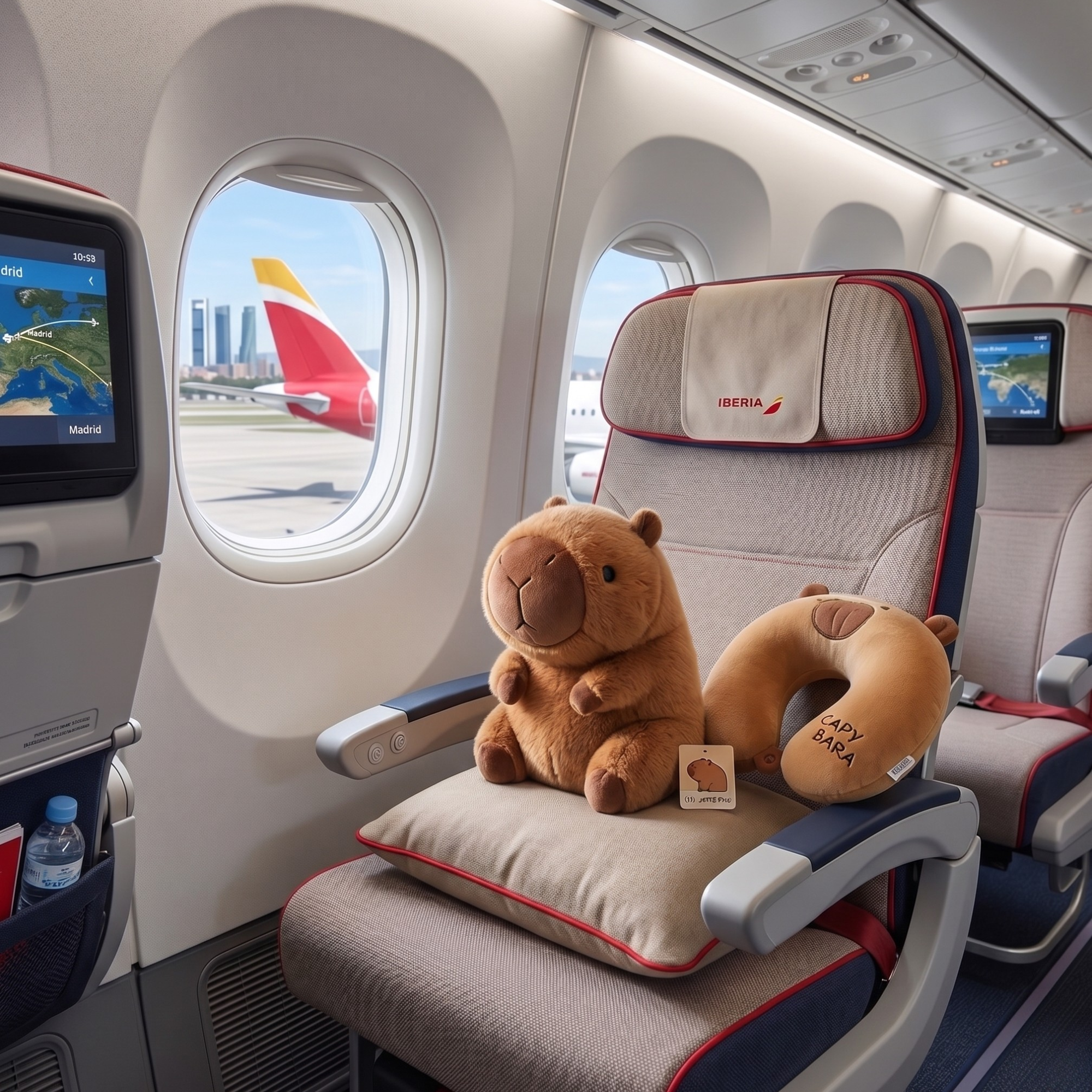 Capybara 2-in-1 Transforming Plush Pillow – Cute Travel Neck Cushion