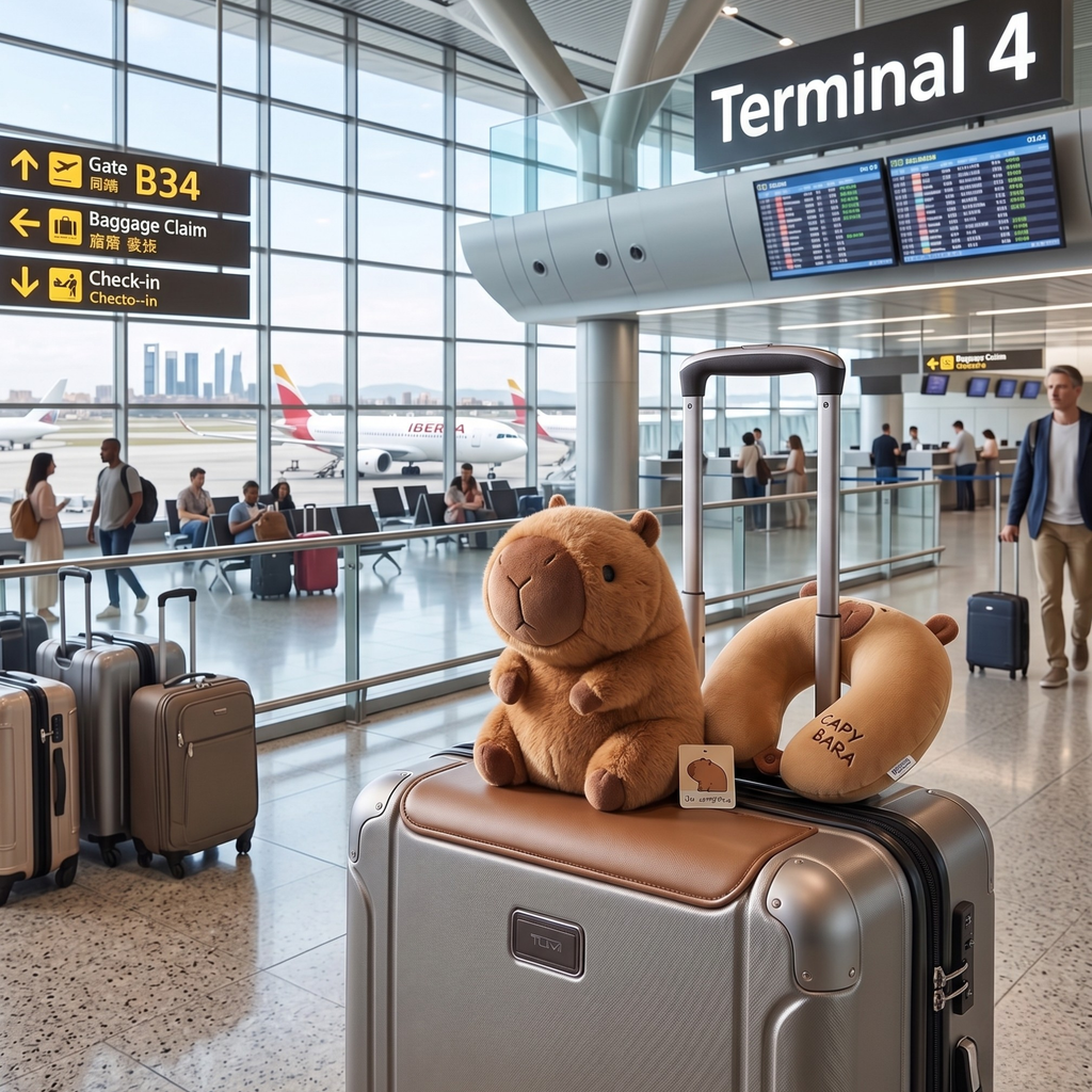 Capybara 2-in-1 Transforming Plush Pillow – Cute Travel Neck Cushion