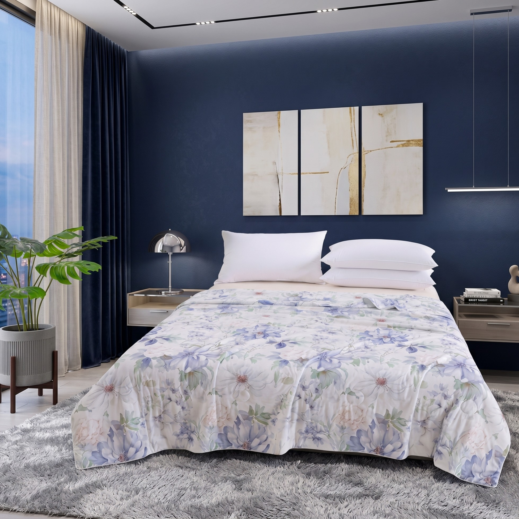 Botanical Summer Quilt – Soft French Bedroom Style