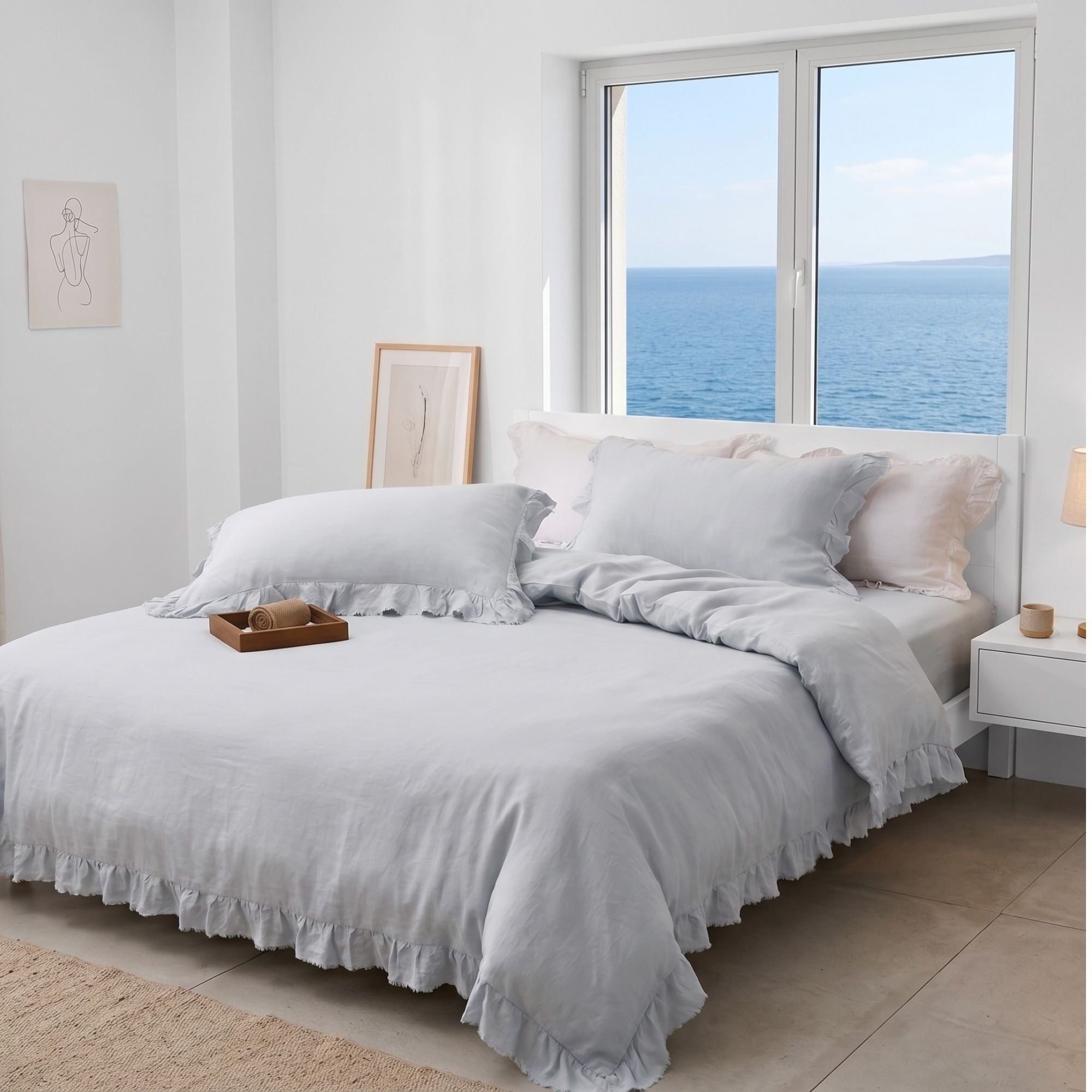Pure Linen Duvet Cover Set – Neutral Flax Bedding