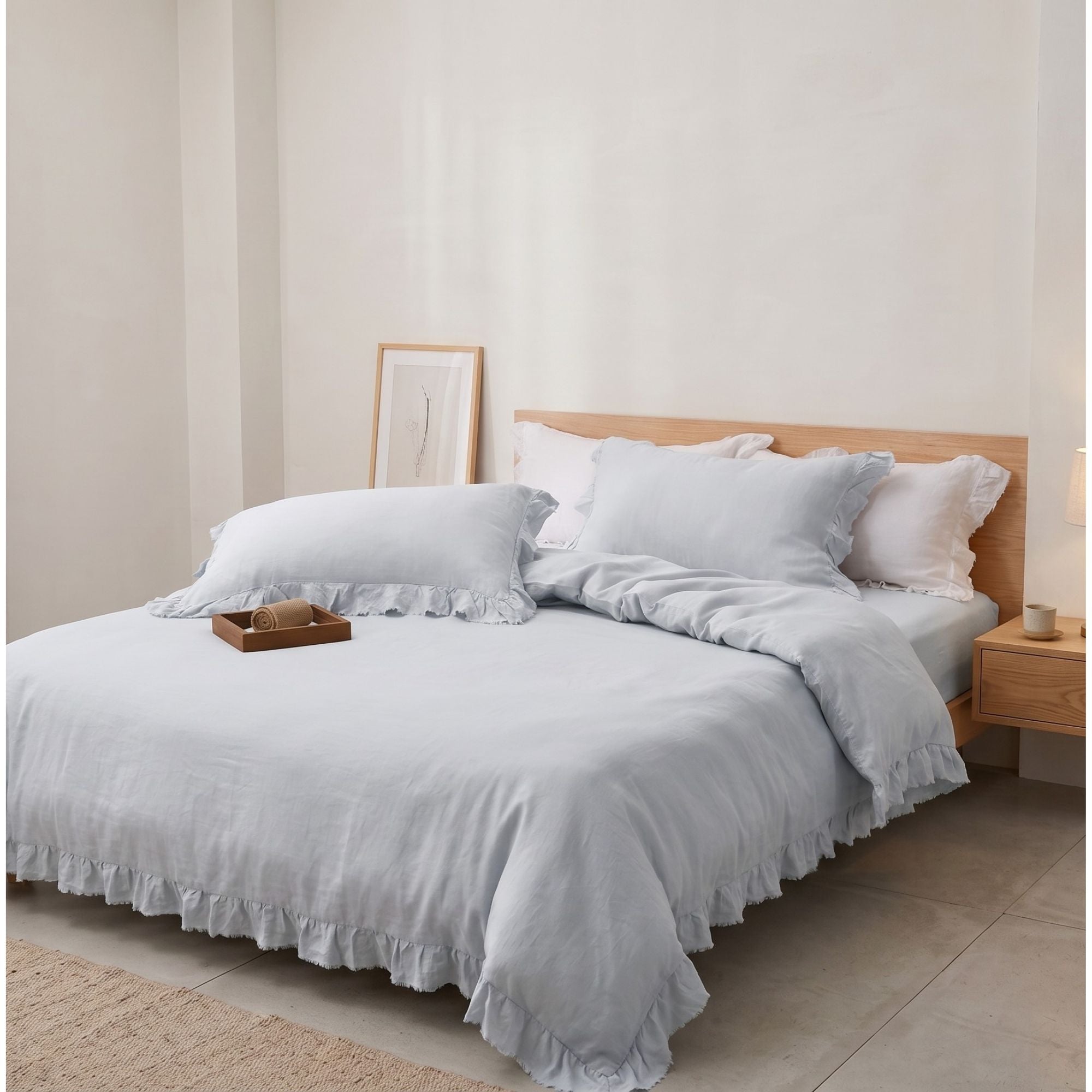 Pure Linen Duvet Cover Set – Neutral Flax Bedding