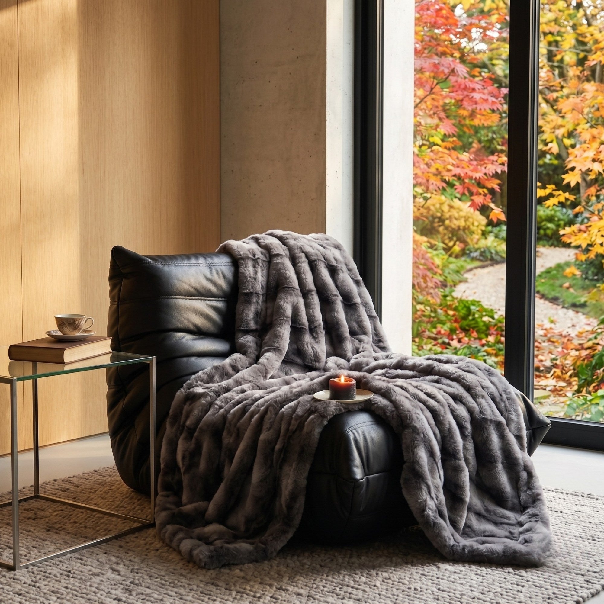 Luxury Rabbit Mink Faux Fur Throw Blanket | Snow Velvet Plush | Ultra Soft Sofa & Bed Blanket