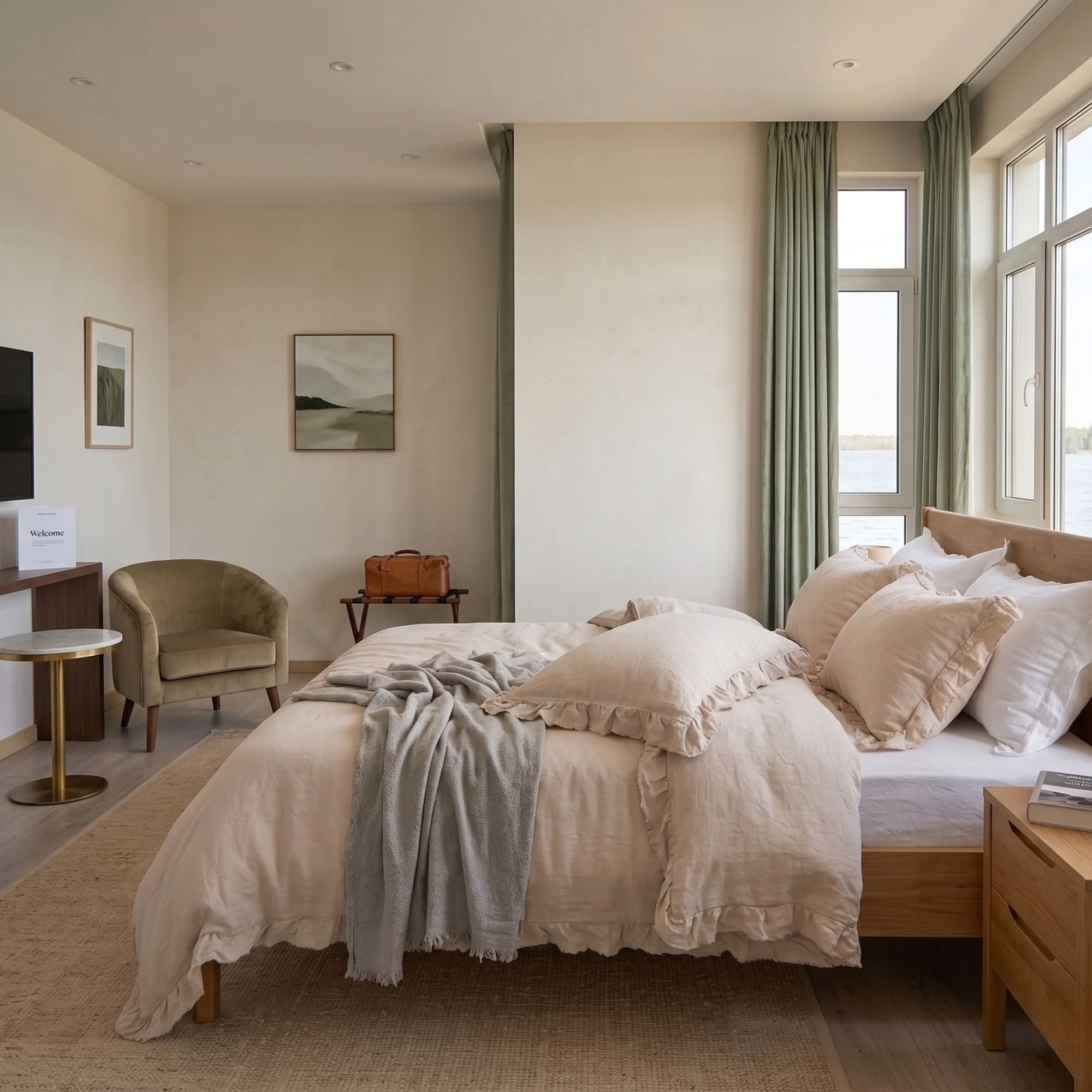 Pure Linen Duvet Cover Set – Neutral Flax Bedding