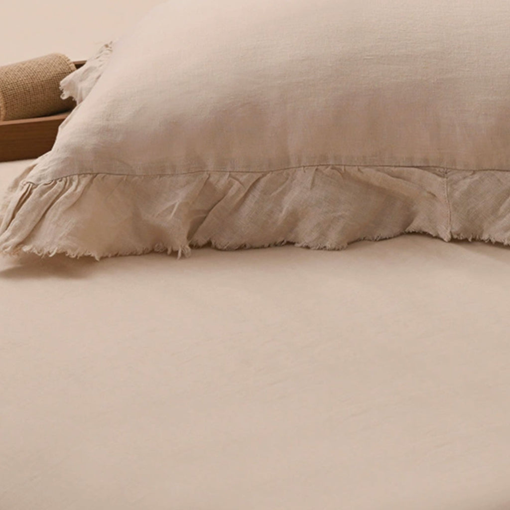 Pure Linen Duvet Cover Set – Neutral Flax Bedding