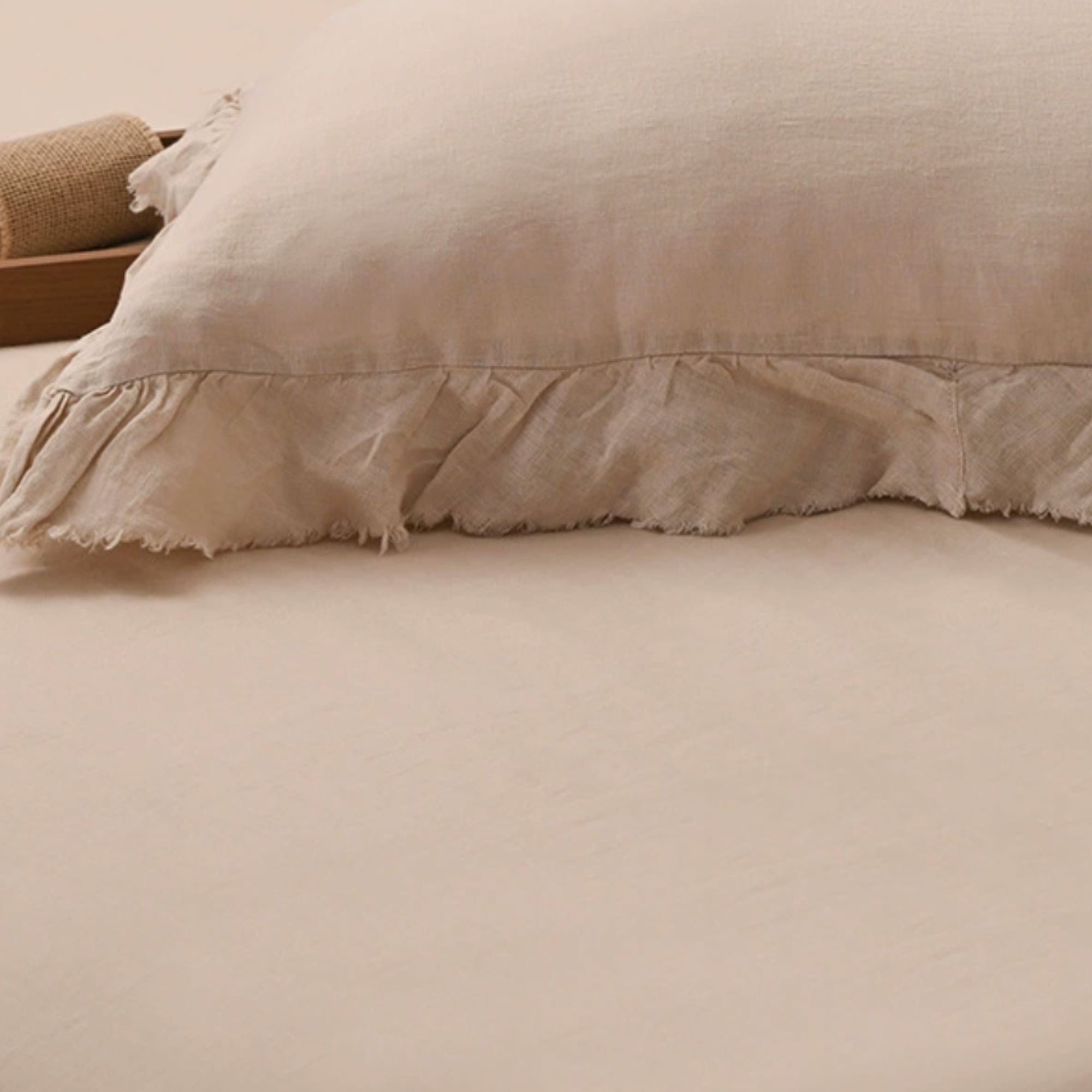 Pure Linen Duvet Cover Set – Neutral Flax Bedding