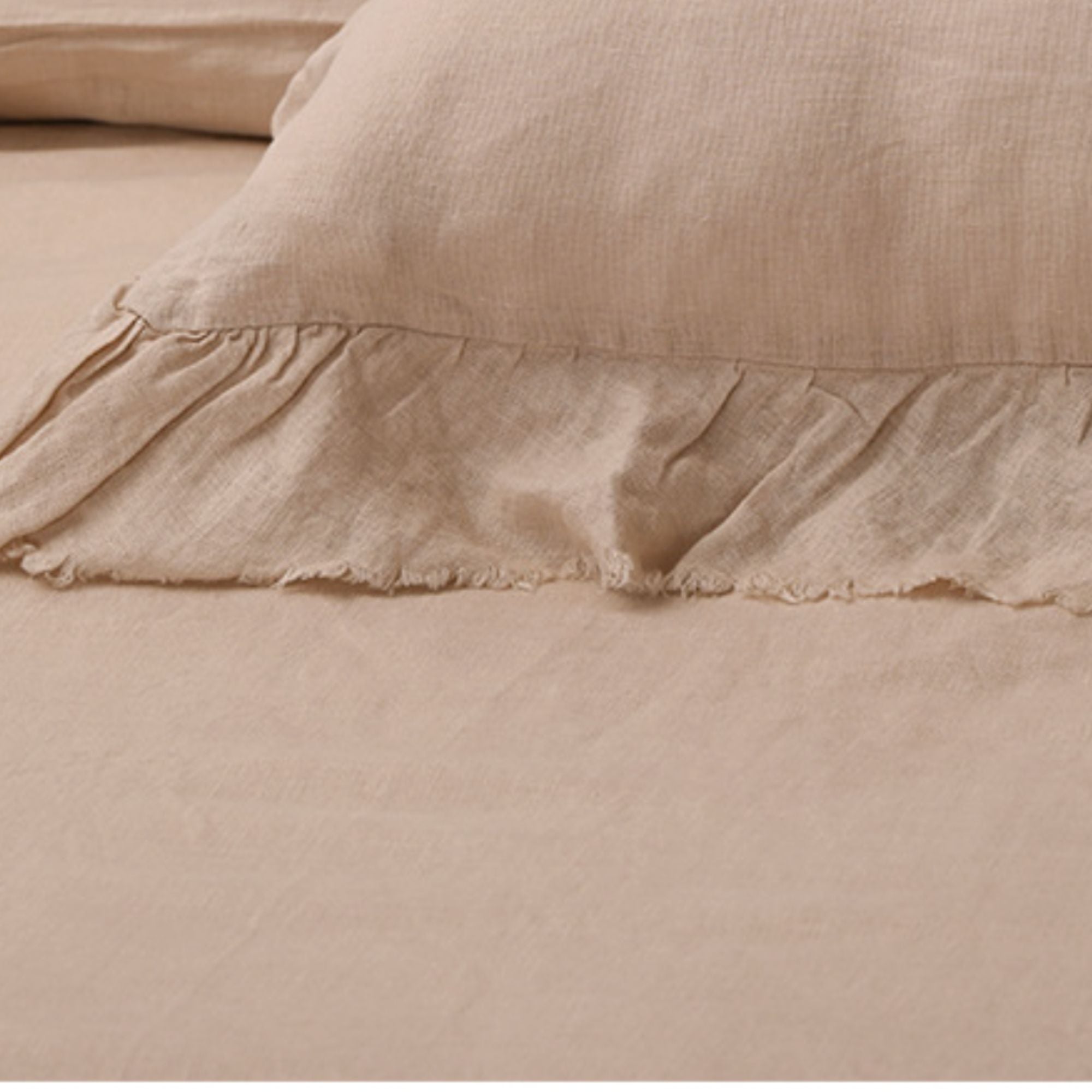 Pure Linen Duvet Cover Set – Neutral Flax Bedding