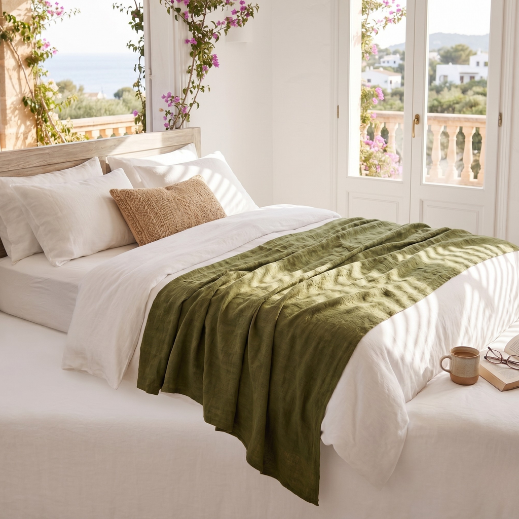 Soft Washed Linen Flat Sheet – Lived-In Minimalist Bedding
