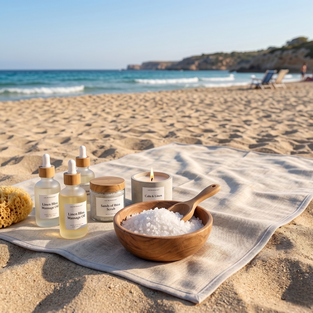 Natural Linen Towel – Relaxed Mediterranean Bath & Beach Style