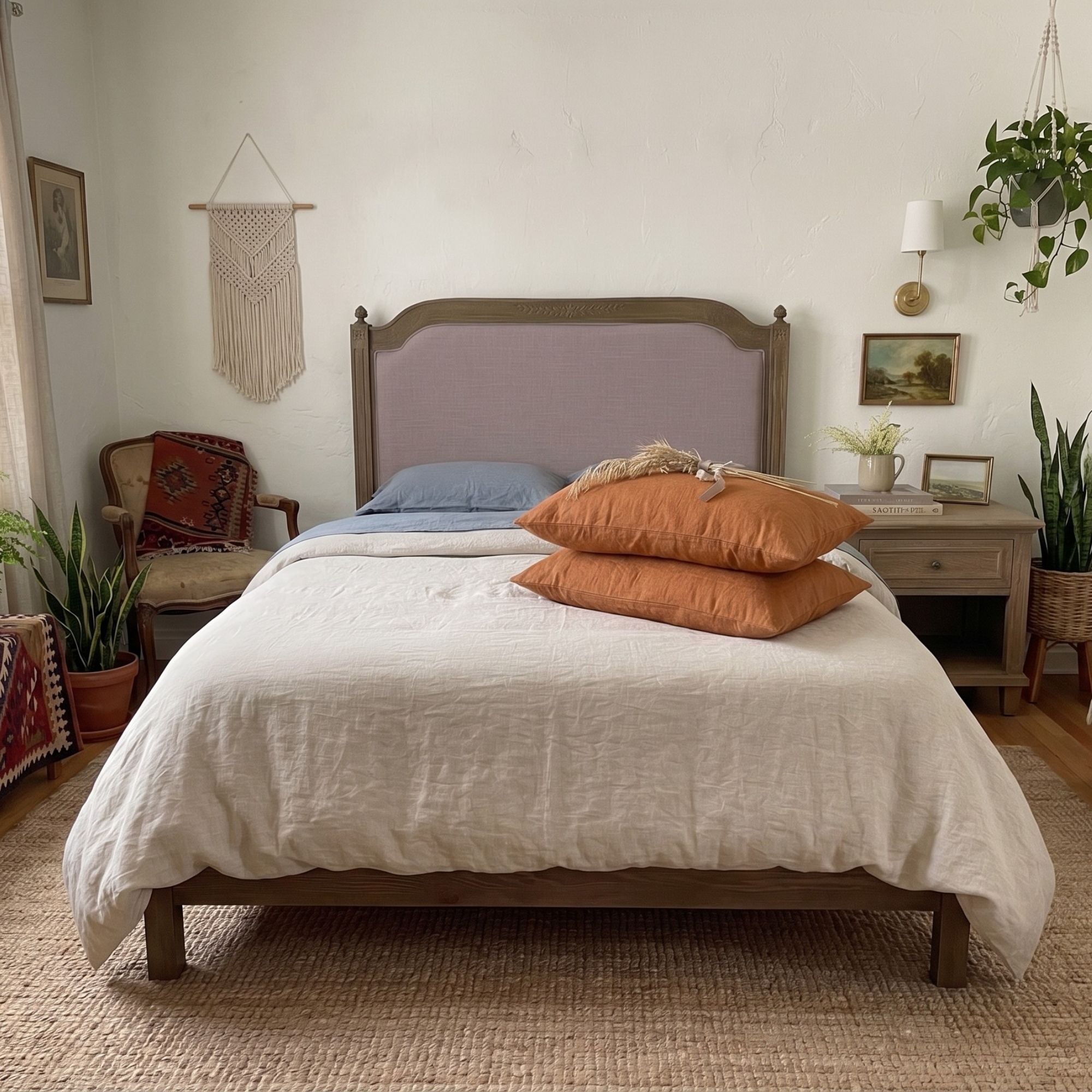 100% Linen Pillowcases Set of 2 – Soft Washed Pillow Covers