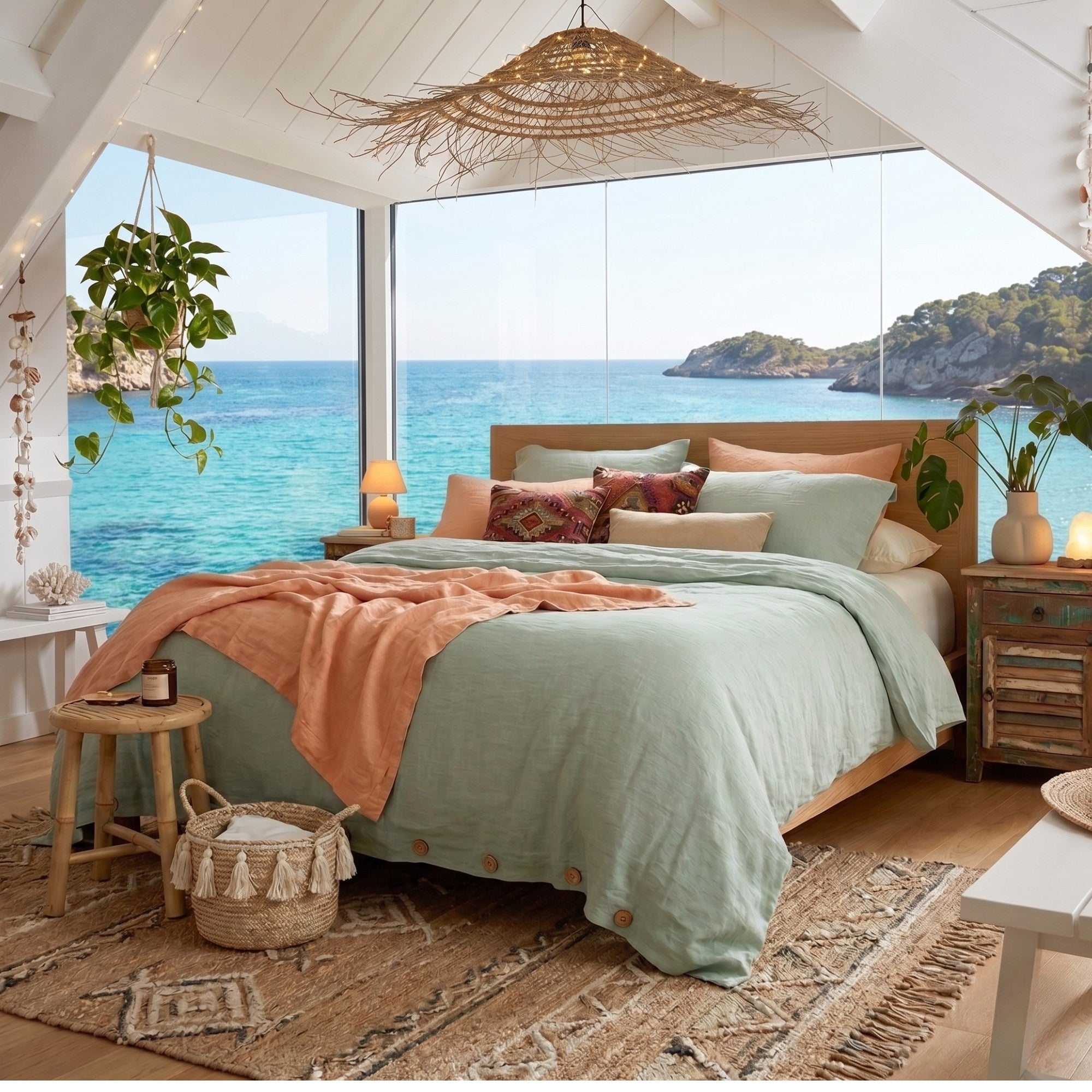 Pure Linen Bedding Set | Washed Flax Linen Duvet Cover
